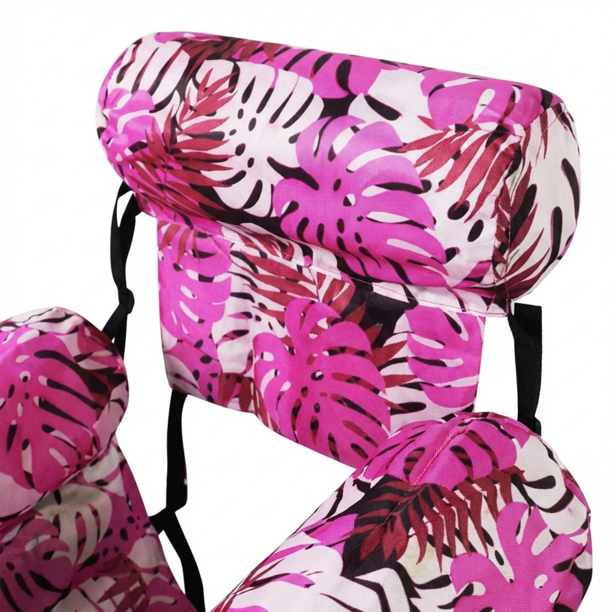 Anna-Kaci Inflatable Pool Lounge Chair Float with Adjustable Backrest and Arm Supports