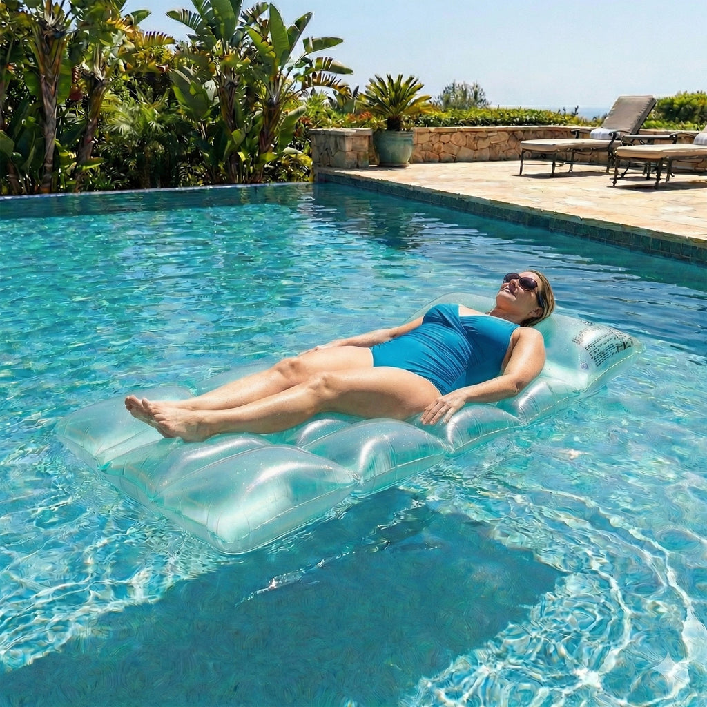 Anna-Kaci Inflatable Pool Float Lounger Water Raft Mat for Swimming Pool Beach and Lake