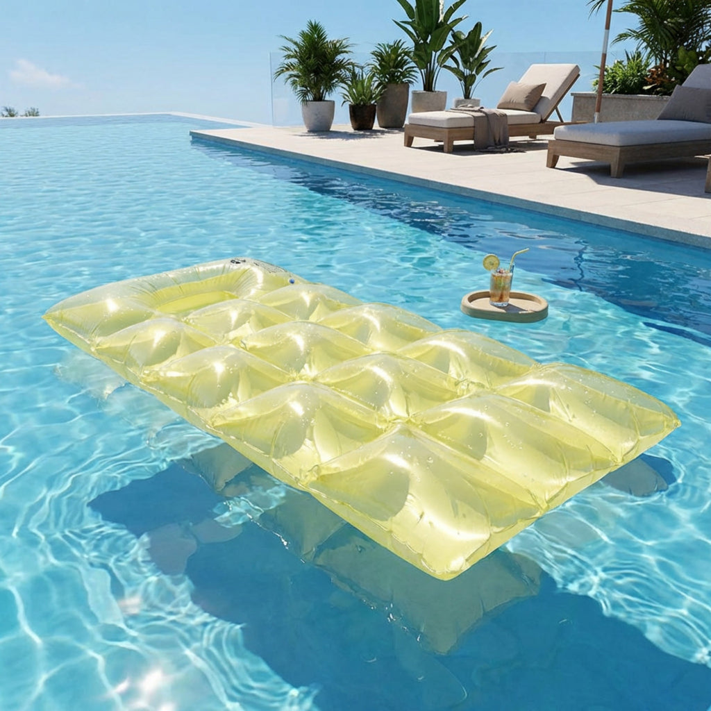 Anna-Kaci Inflatable Pool Float Lounger Water Raft Mat for Swimming Pool Beach and Lake