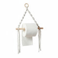 Anna-Kaci 3-piece Hanging Rope Toilet Paper Holder with Wooden Dowel Bar