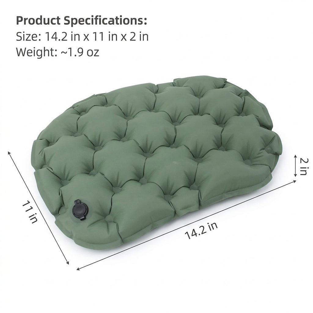 Anna-Kaci Inflatable Seat Cushion Portable Camping Air Cushion for Hiking Travel Outdoor Seating Pad