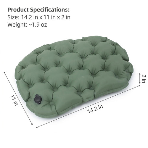 Anna-Kaci Inflatable Seat Cushion Portable Camping Air Cushion for Hiking Travel Outdoor Seating Pad
