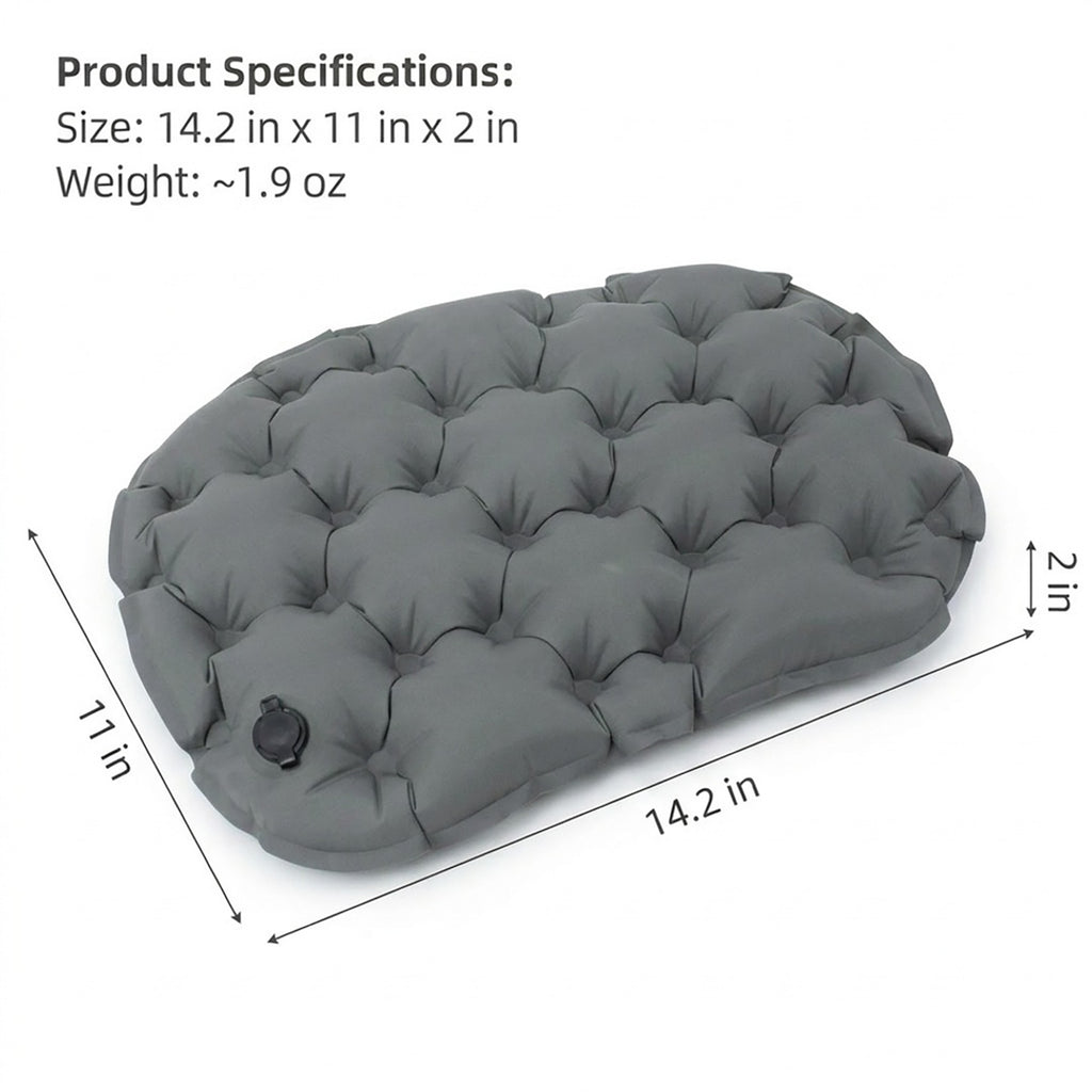 Anna-Kaci Inflatable Seat Cushion Portable Camping Air Cushion for Hiking Travel Outdoor Seating Pad