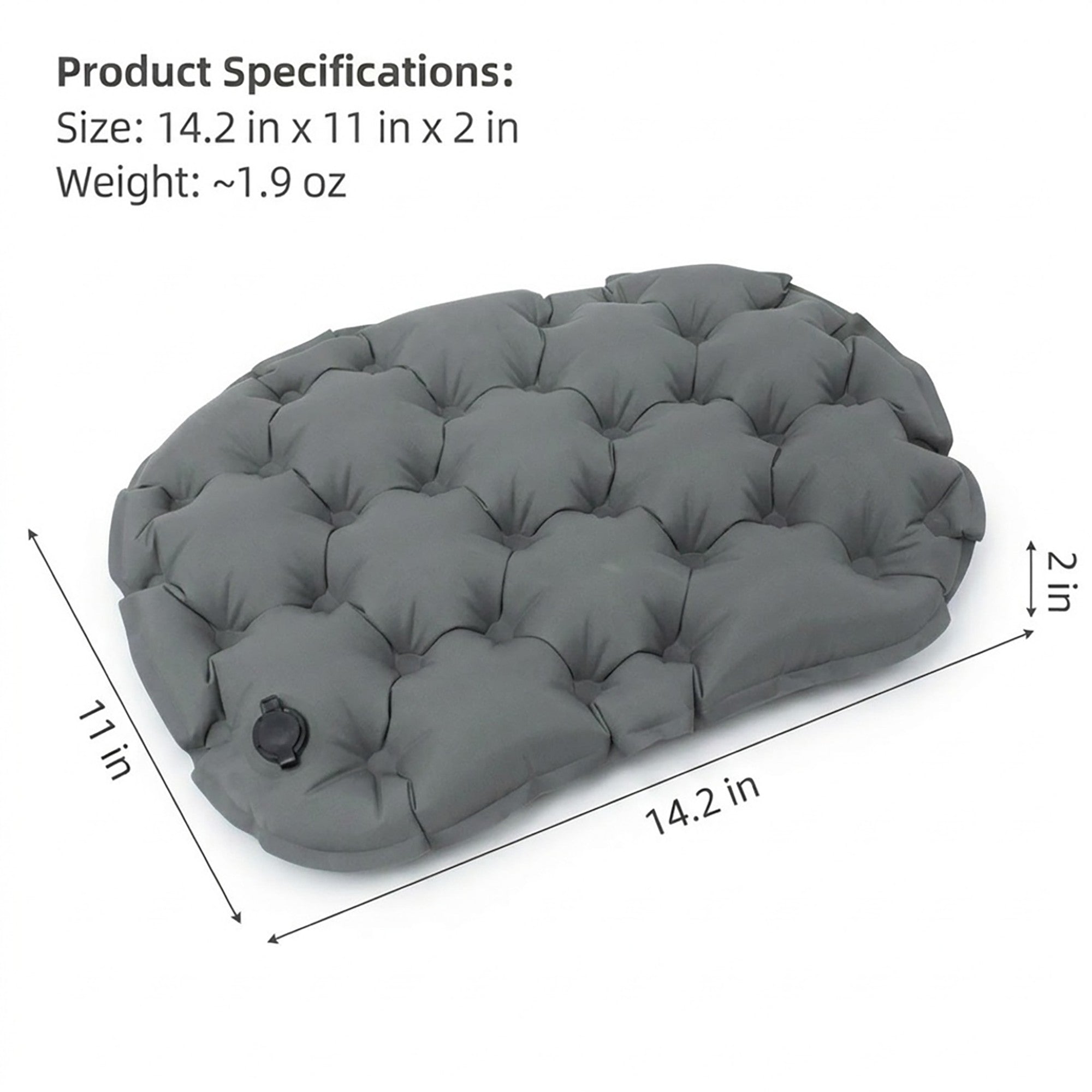 Anna-Kaci Inflatable Seat Cushion Portable Camping Air Cushion for Hiking Travel Outdoor Seating Pad