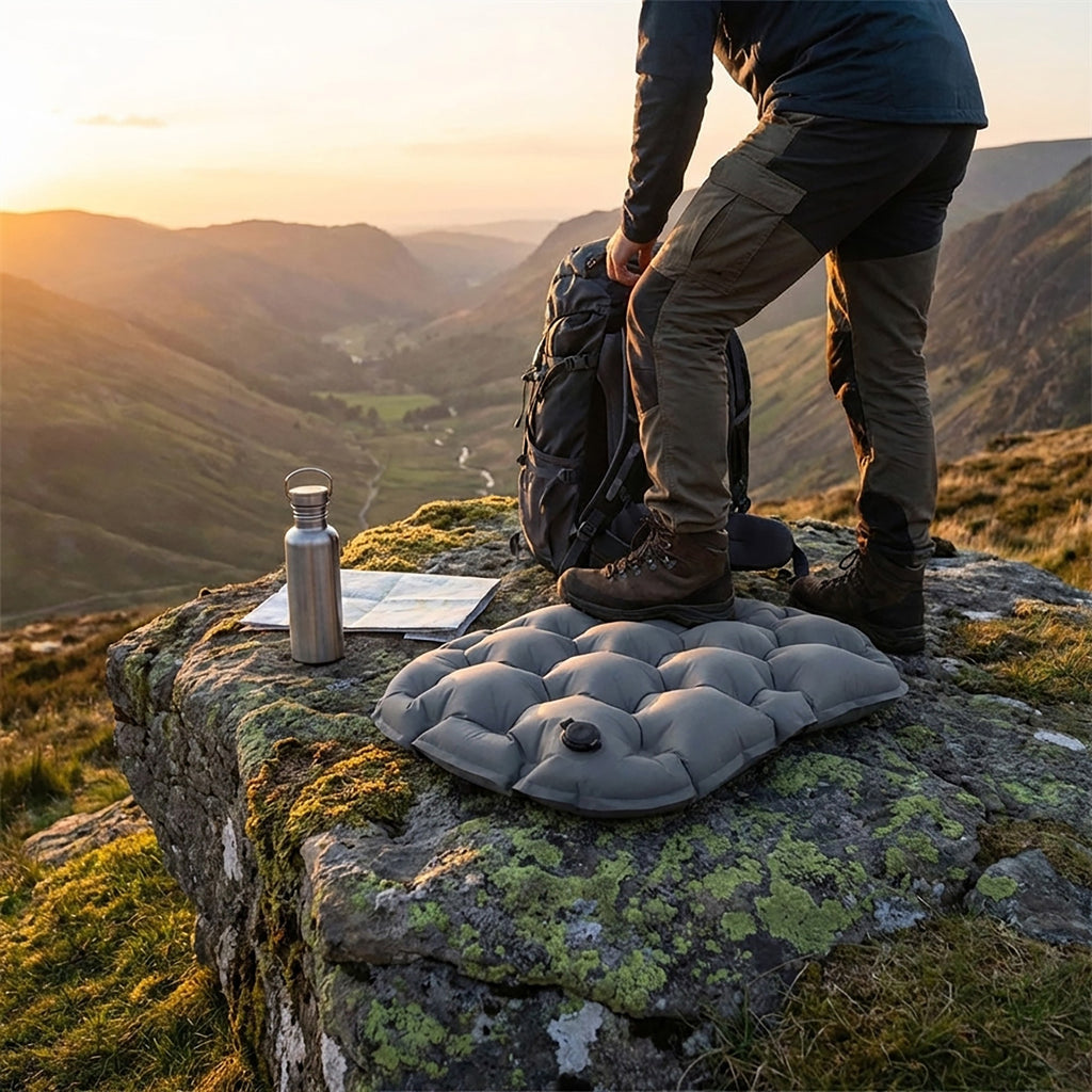 Anna-Kaci Inflatable Seat Cushion Portable Camping Air Cushion for Hiking Travel Outdoor Seating Pad