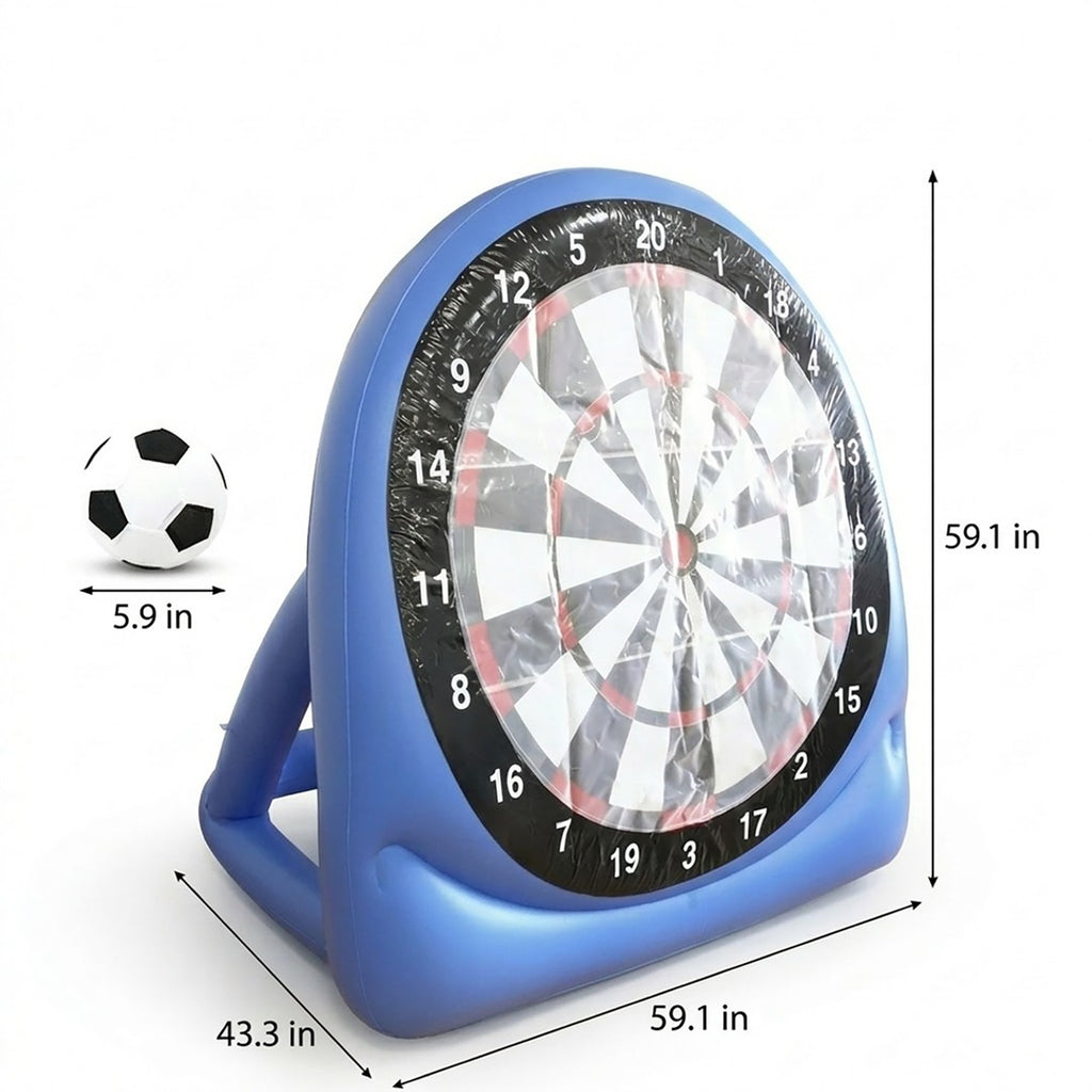 Anna-Kaci Inflatable Soccer Dart Board Game Giant Kick Dart Target with Sticky Ball Outdoor Lawn Sports Game