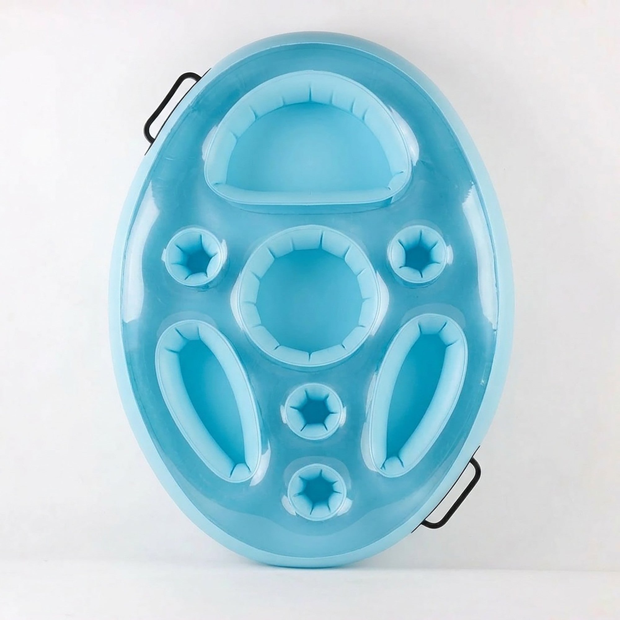 Anna-Kaci Inflatable Pool Drink Holder Floating Beverage Cooler Tray with Cup Holders for Summer Party