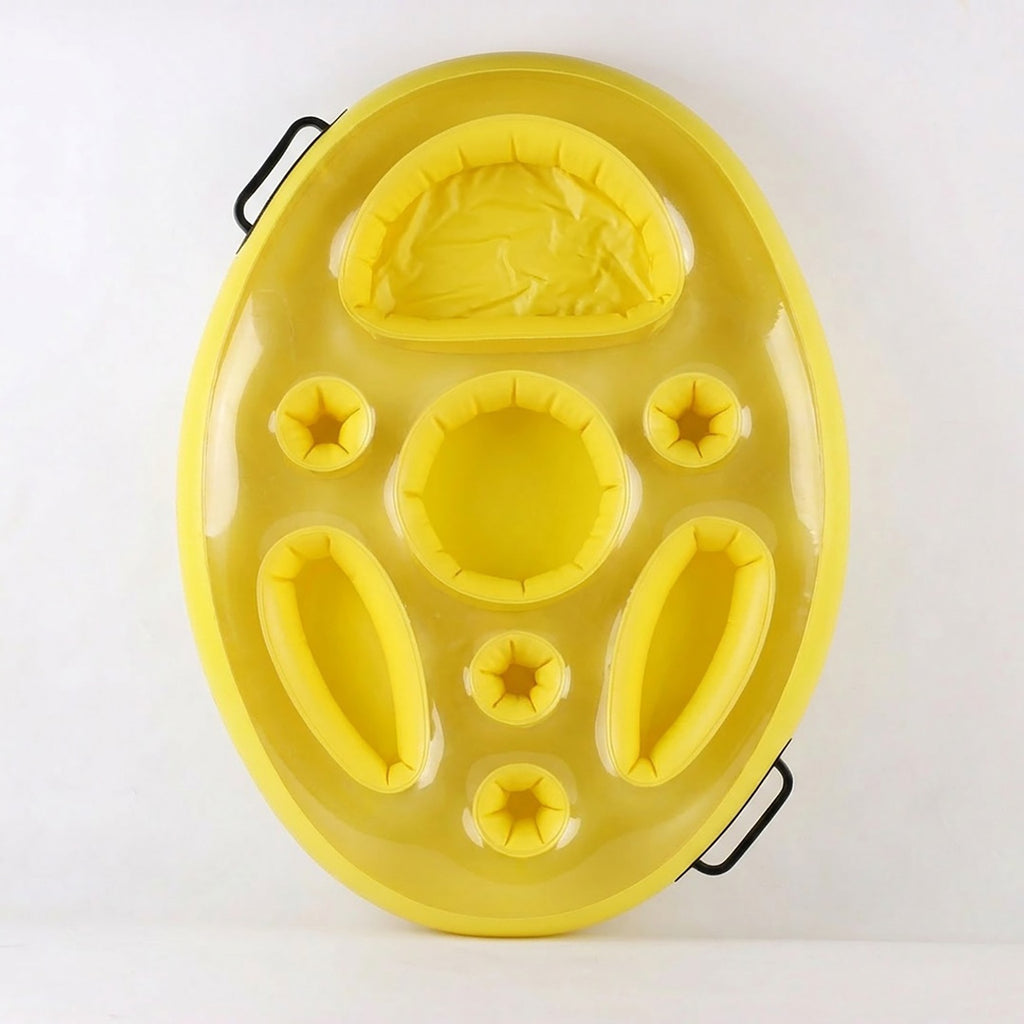 Anna-Kaci Inflatable Pool Drink Holder Floating Beverage Cooler Tray with Cup Holders for Summer Party