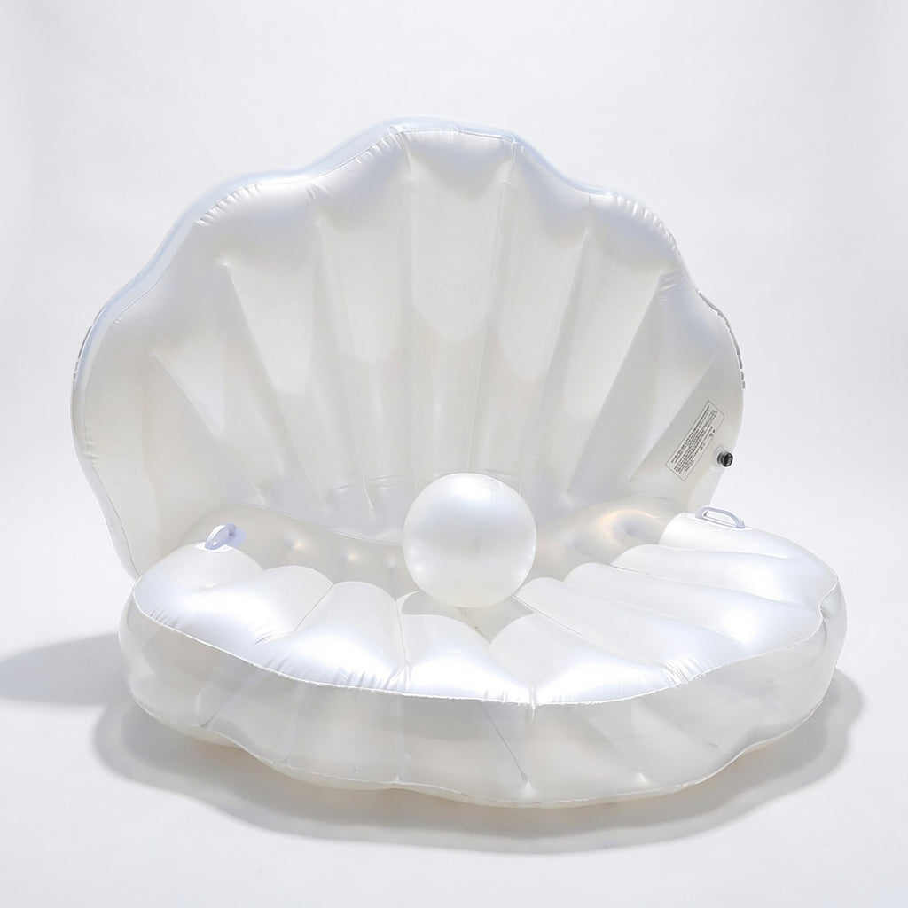 Anna-Kaci Summer Swimming Pool Inflatable Seashell Pool Float Lounge Chair Pearl Beach Pool Float Seat