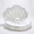 Anna-Kaci Summer Swimming Pool Inflatable Seashell Pool Float Lounge Chair Pearl Beach Pool Float Seat