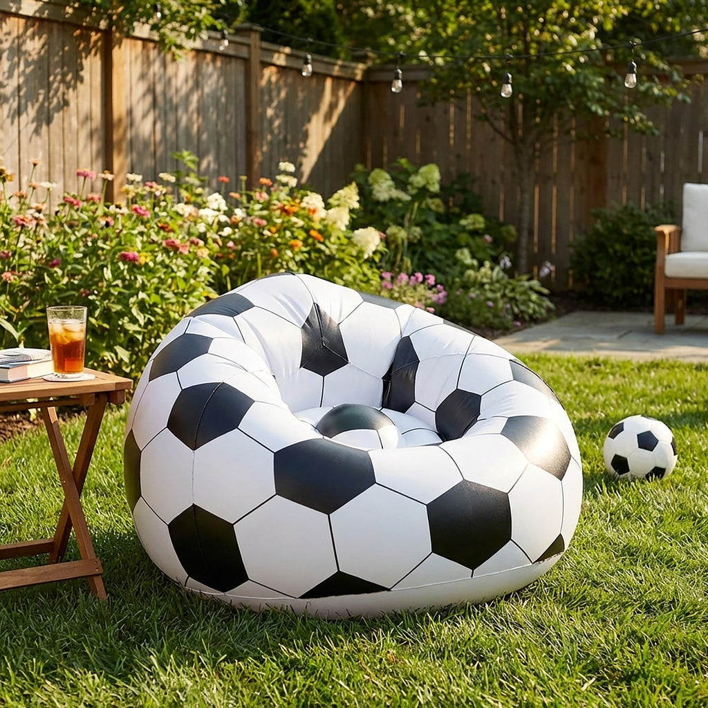 Anna-Kaci Inflatable Bean Bag Chair Portable Air Lounger Sofa for Outdoor Indoor Use