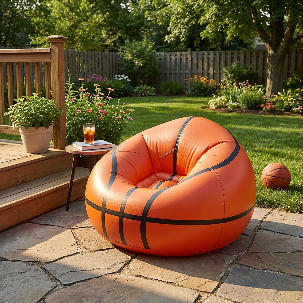 Anna-Kaci Inflatable Bean Bag Chair Portable Air Lounger Sofa for Outdoor Indoor Use