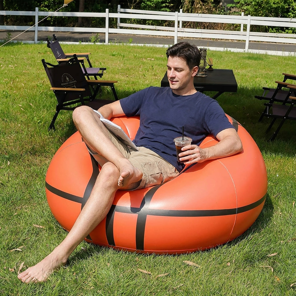 Anna-Kaci Inflatable Bean Bag Chair Portable Air Lounger Sofa for Outdoor Indoor Use