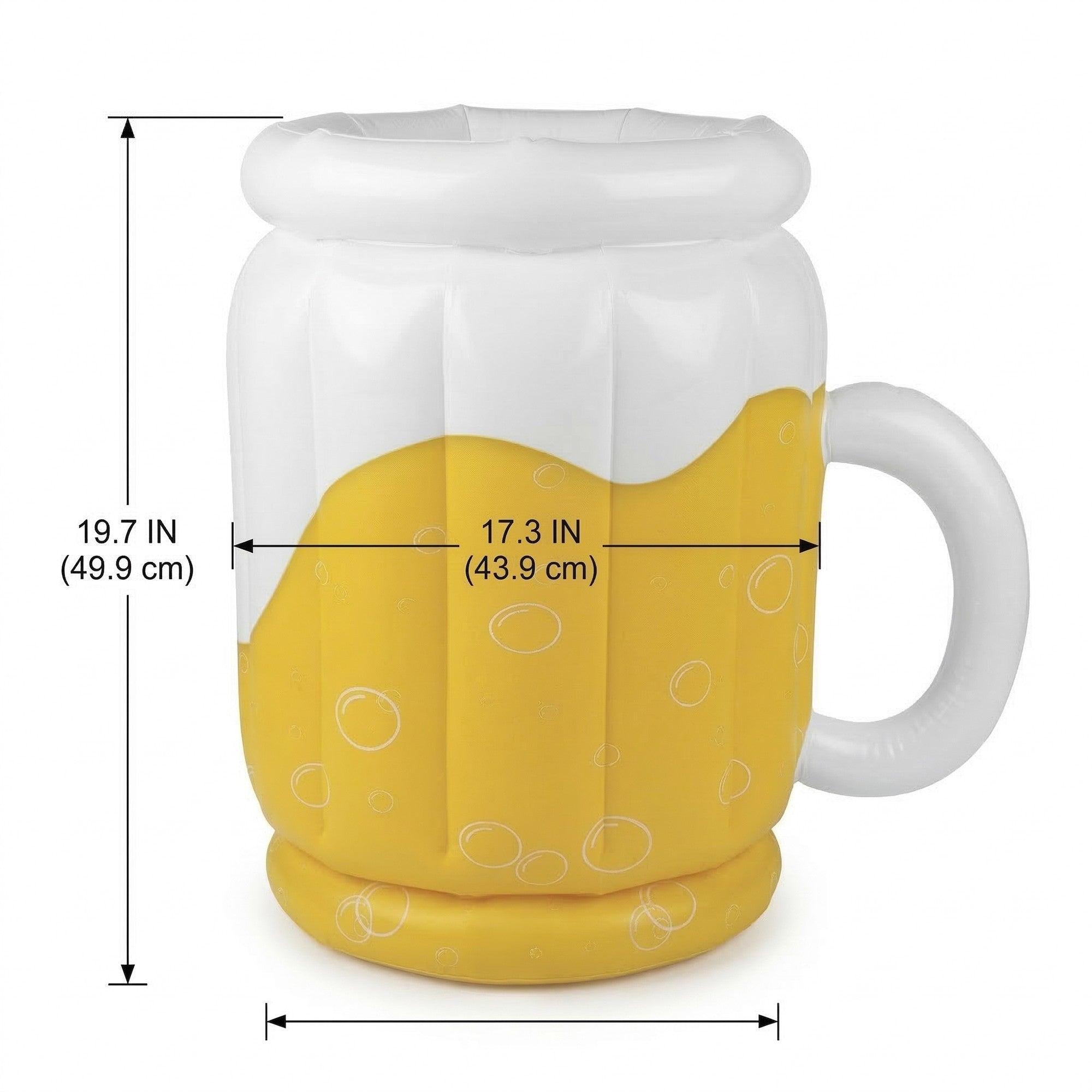 Anna-Kaci Inflatable Beer Mug Cooler with Ice Bucket Design Large Capacity PVC Drink Holder for Party Use