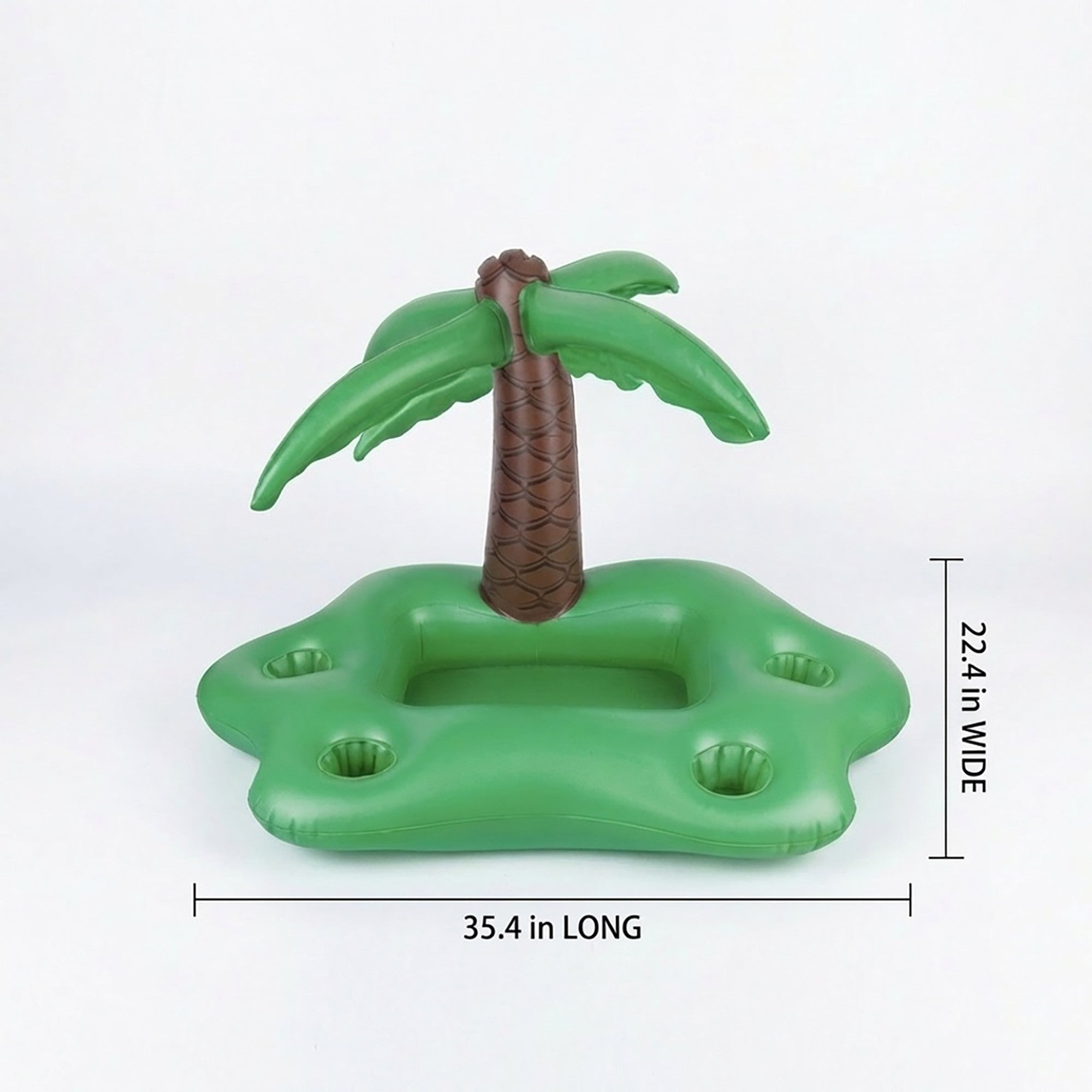 Anna-Kaci Inflatable Pool Drink Holder Floating Cooler with Cup Holders Ice Bucket Beverage Organizer for Pool