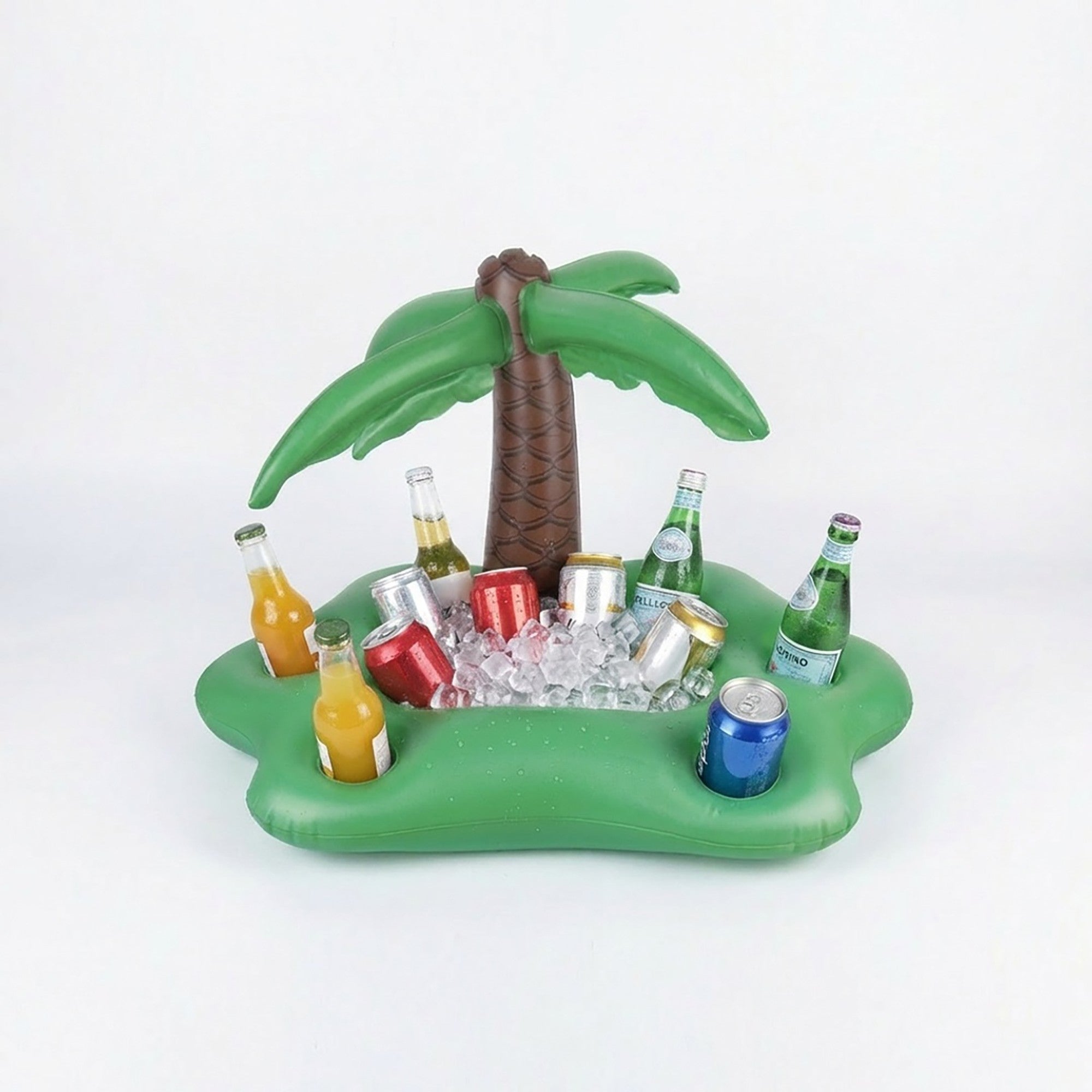 Anna-Kaci Inflatable Pool Drink Holder Floating Cooler with Cup Holders Ice Bucket Beverage Organizer for Pool