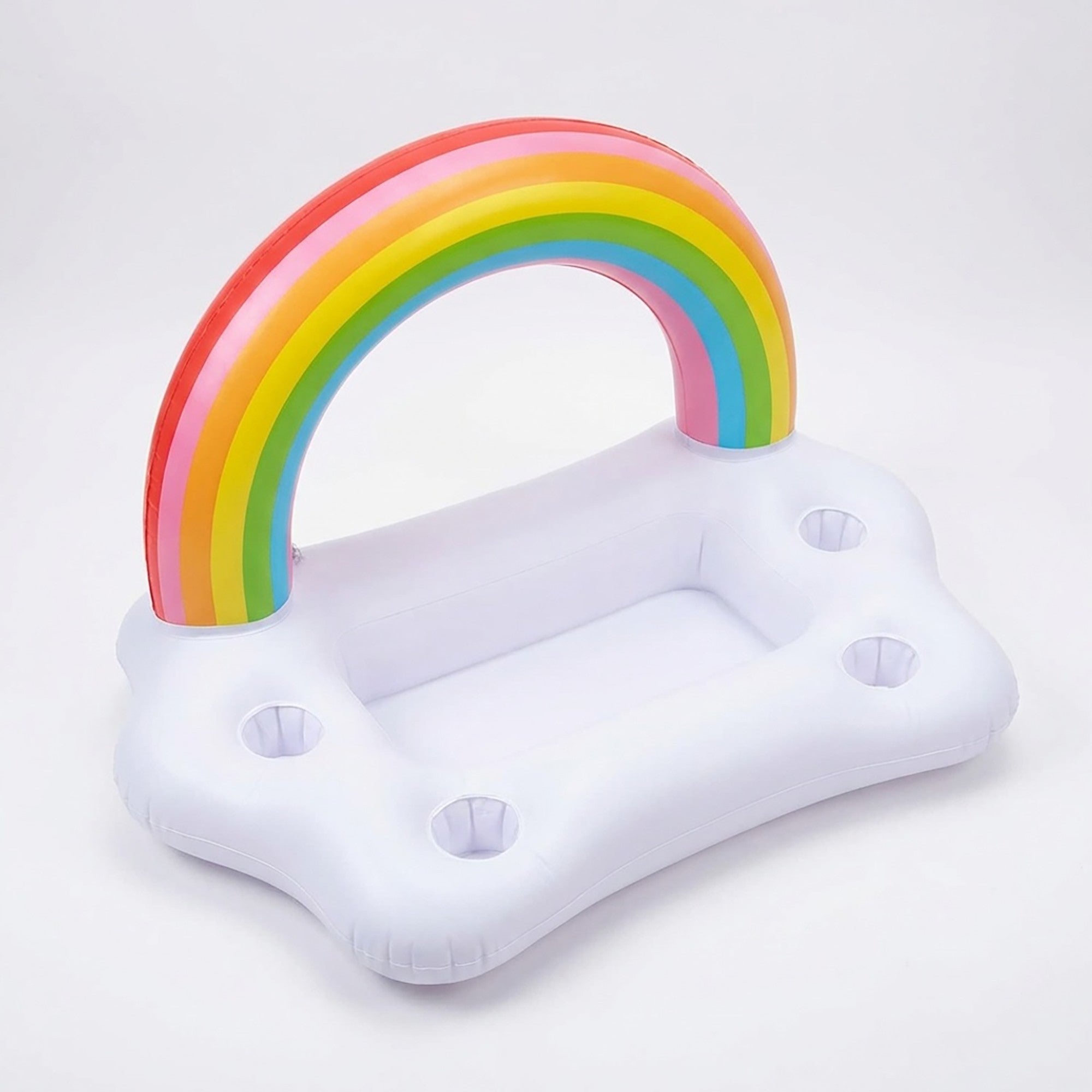 Anna-Kaci Inflatable Pool Drink Holder Floating Cooler with Cup Holders Ice Bucket Beverage Organizer for Pool