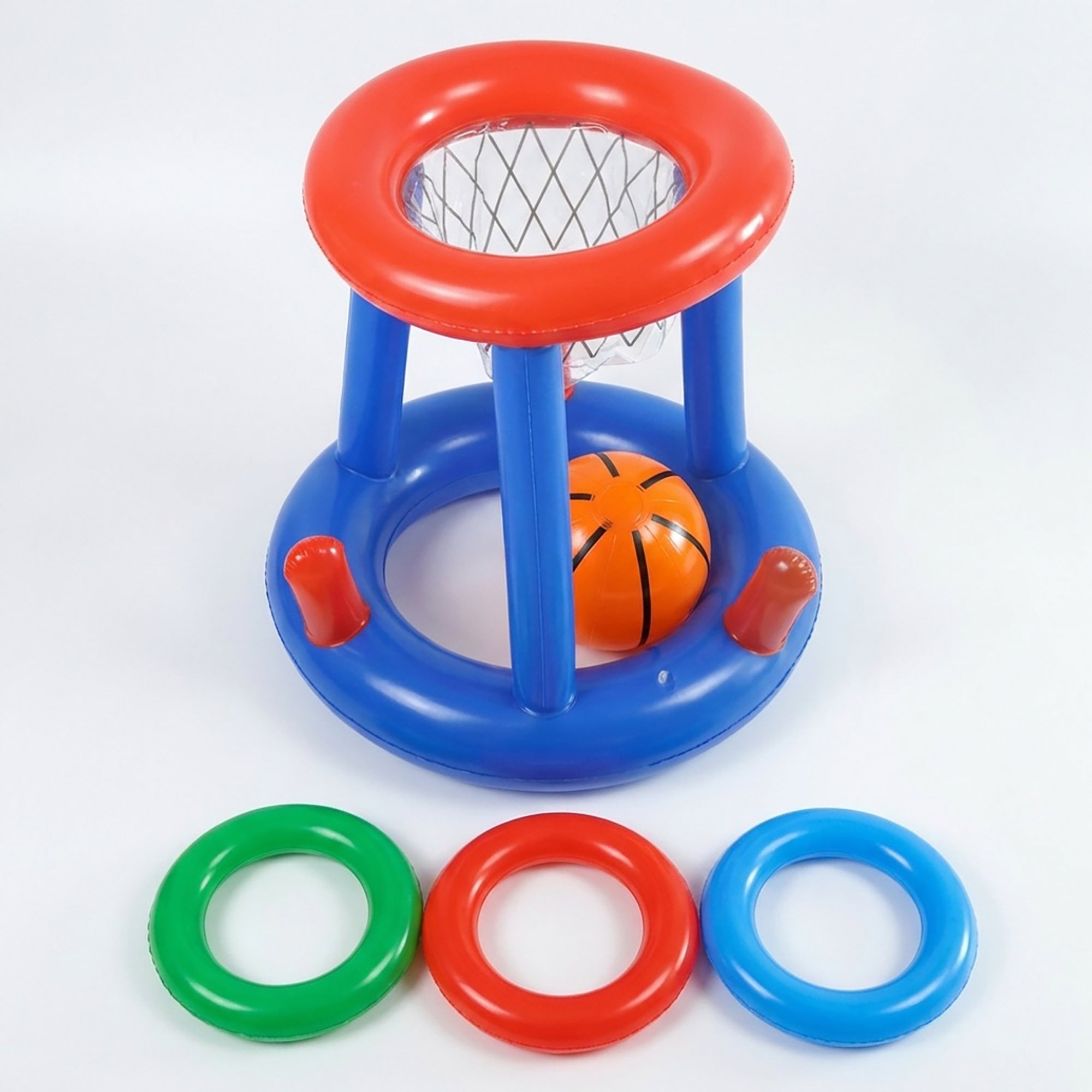 Anna-Kaci Inflatable Pool Basketball Game Set Floating Hoop Water Toy Backyard Pool Games
