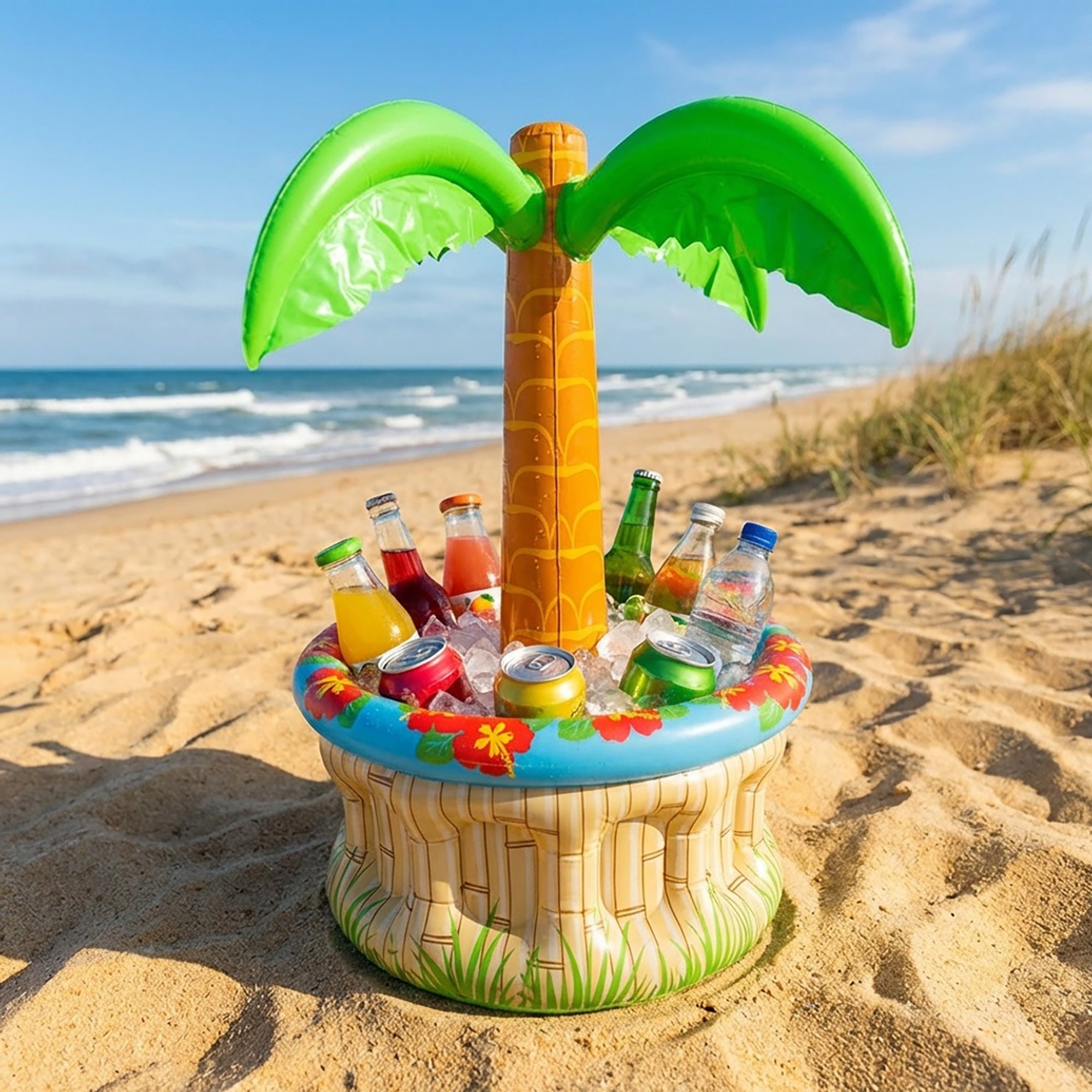 Anna-Kaci Inflatable Pool Floating Drink Cooler Party Beverage Holder for Pool Beach Lake