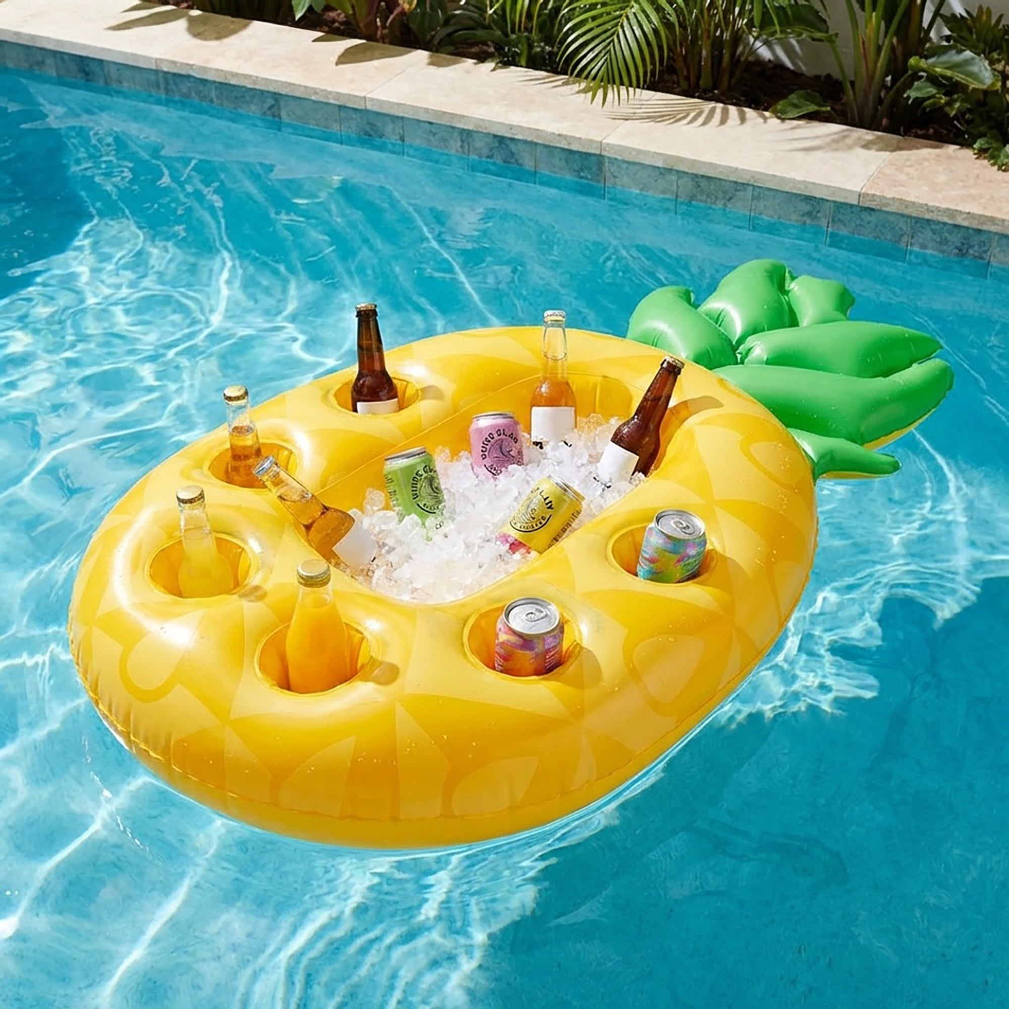 Anna-Kaci Inflatable Pool Floating Drink Cooler Party Beverage Holder for Pool Beach Lake
