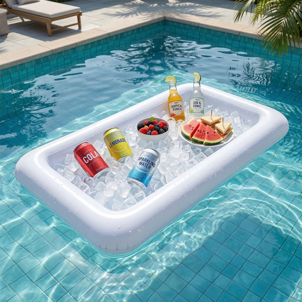 Anna-Kaci Inflatable Floating Cooler Pool Drink Holder for Pool Beach Outdoor Party Beverage Storage