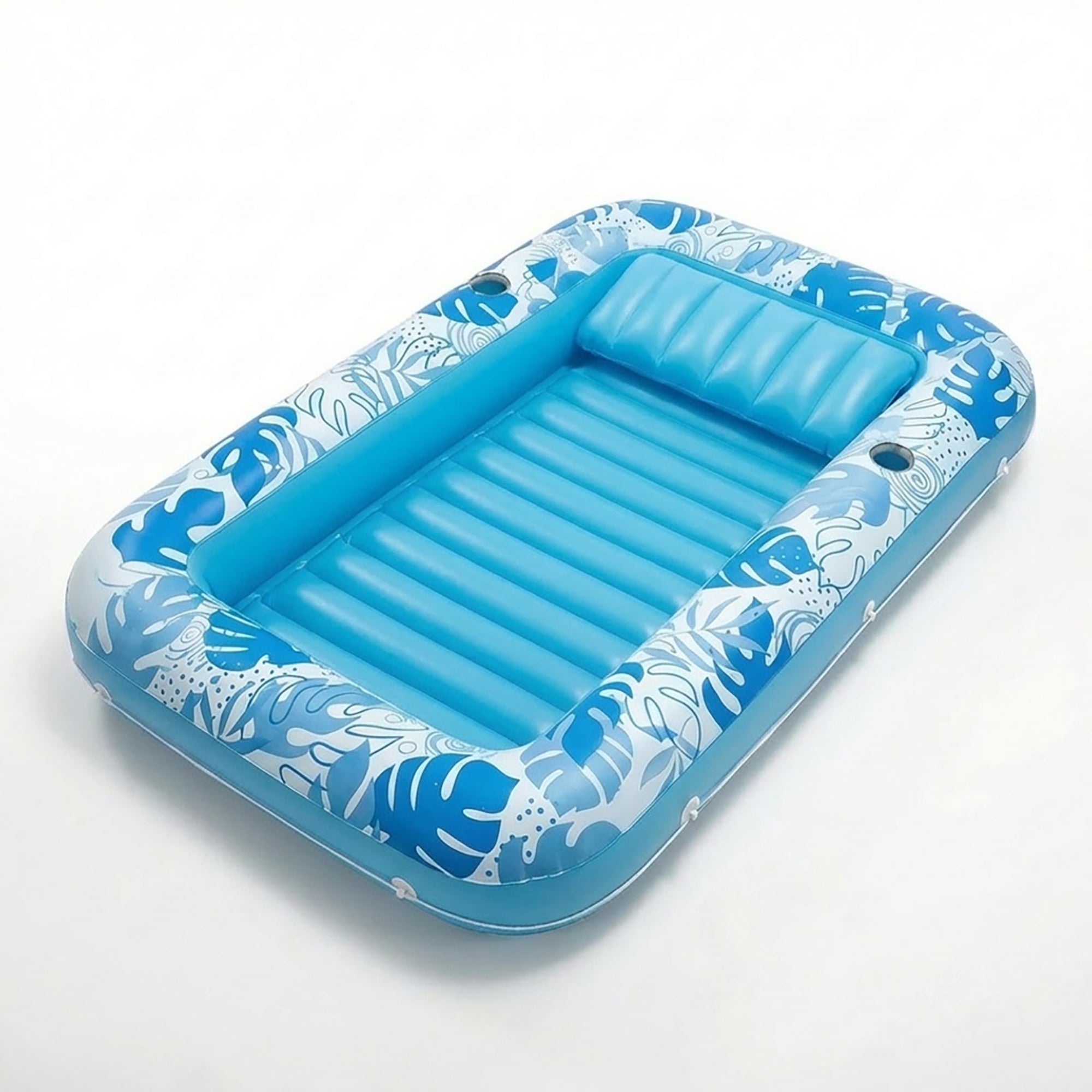 Anna-Kaci Inflatable Pool Float Lounger Water Lounge Mat for Pool Backyard Lawn and Summer Relaxation