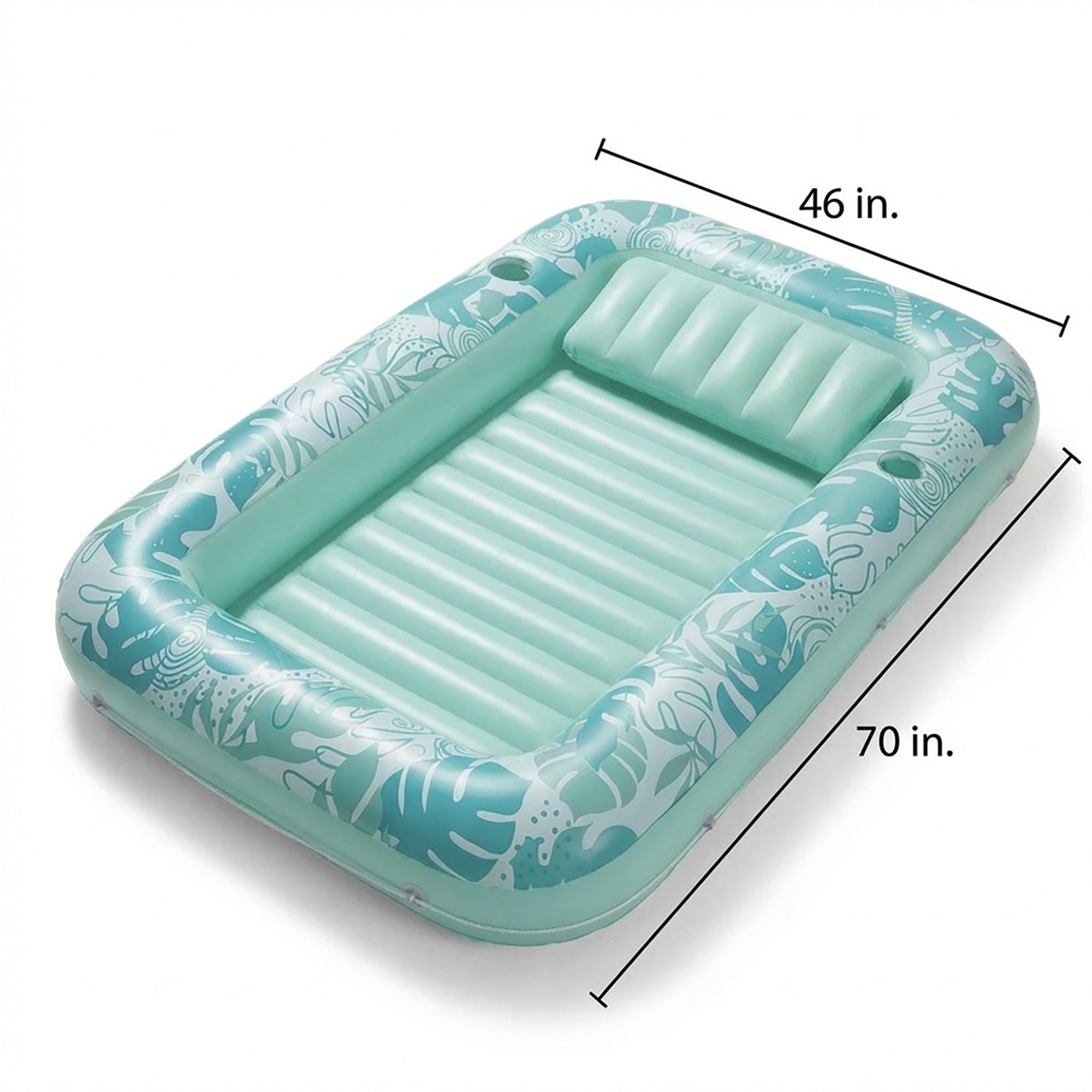 Anna-Kaci Inflatable Pool Float Lounger Water Lounge Mat for Pool Backyard Lawn and Summer Relaxation