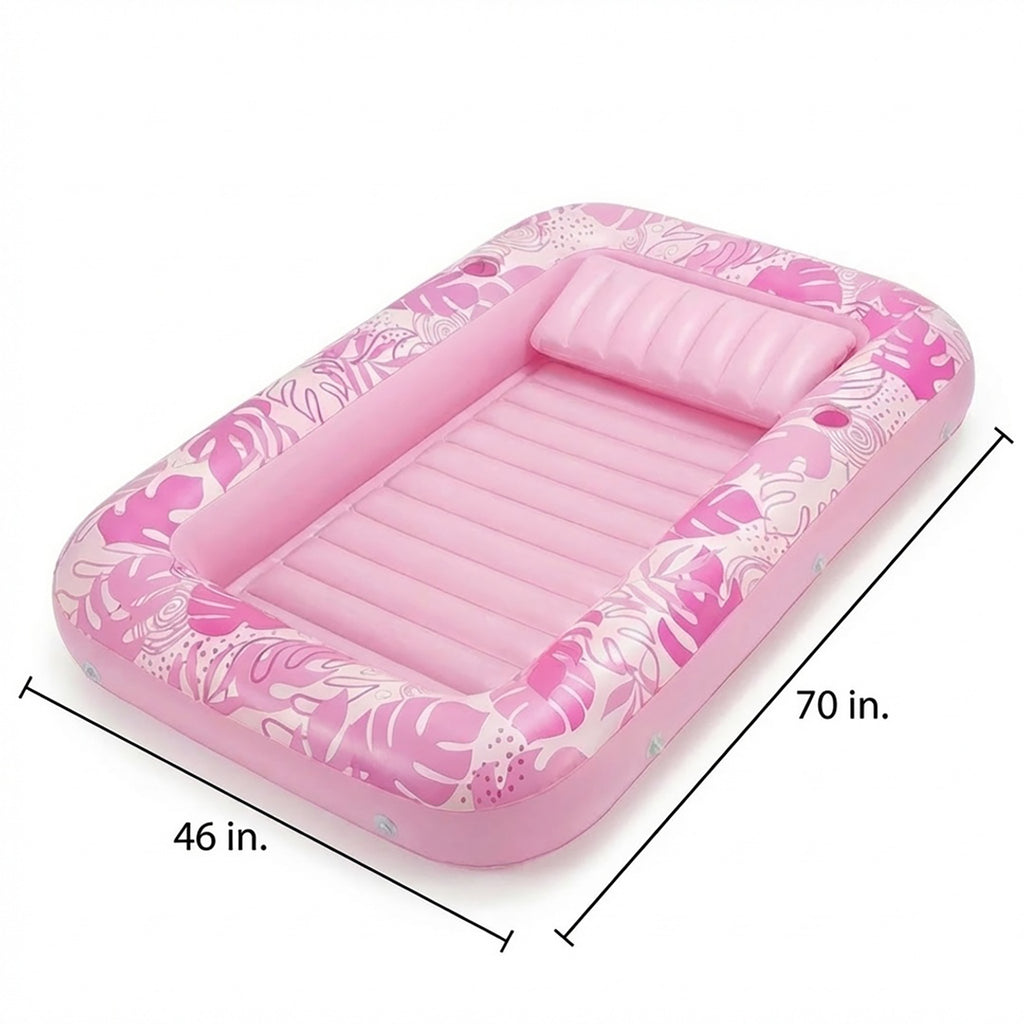 Anna-Kaci Inflatable Pool Float Lounger Water Lounge Mat for Pool Backyard Lawn and Summer Relaxation