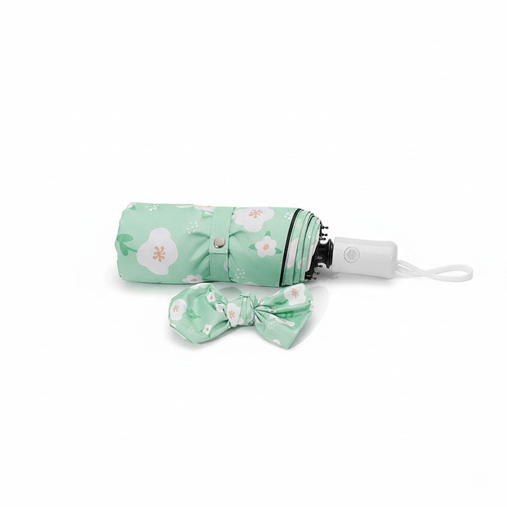 Anna-Kaci Floral Print Automatic Open Umbrella with Compact Foldable Design