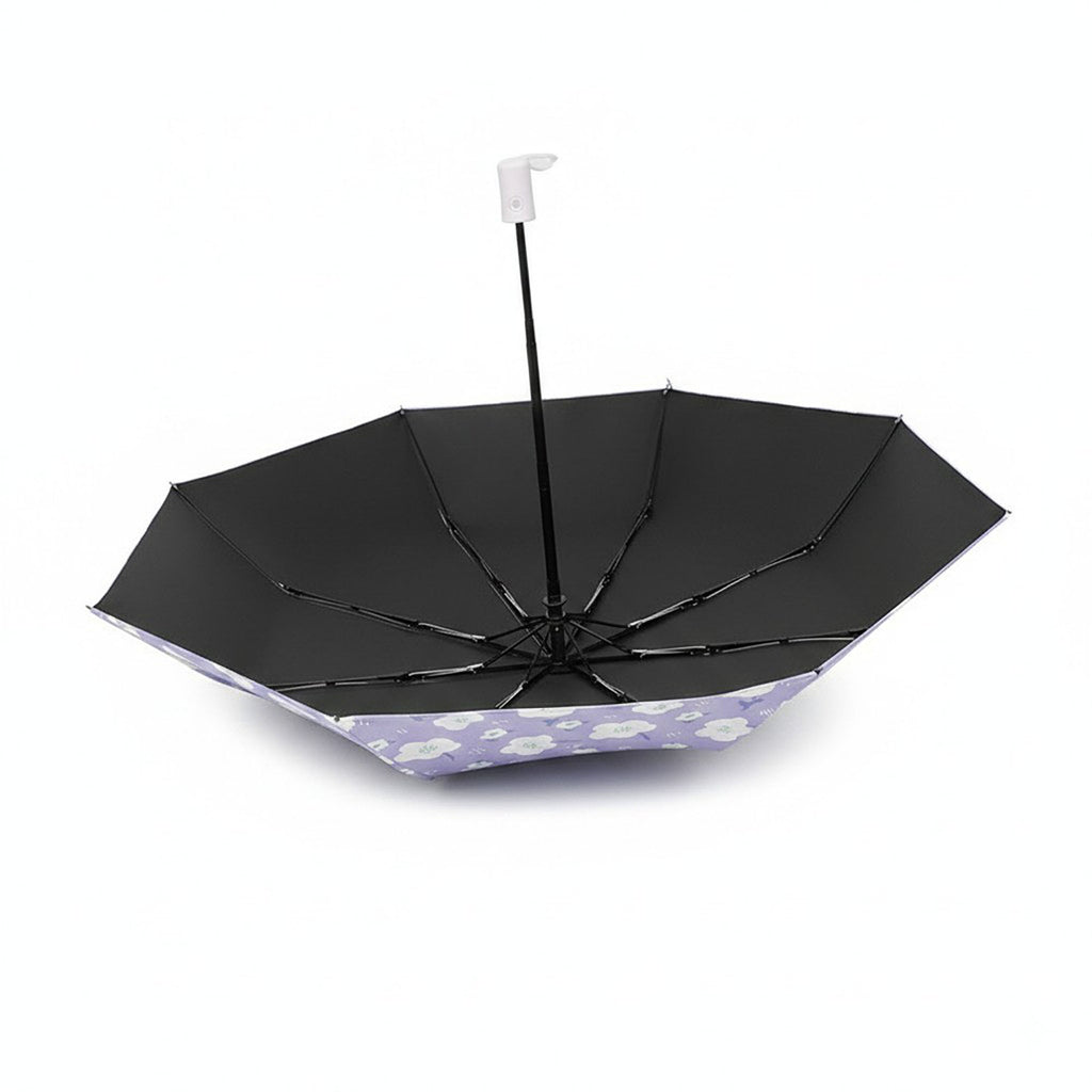 Anna-Kaci Floral Print Automatic Open Umbrella with Compact Foldable Design