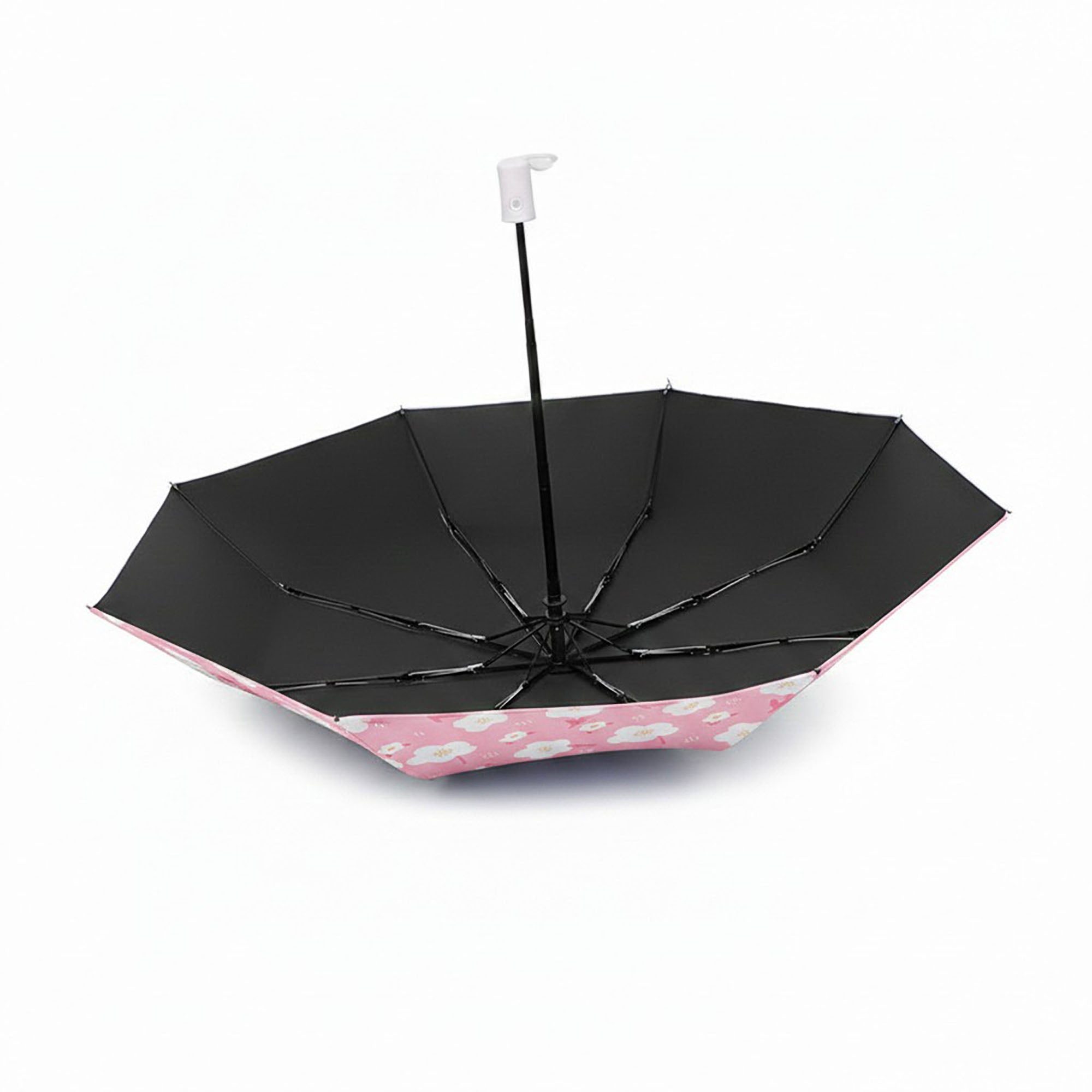 Anna-Kaci Floral Print Automatic Open Umbrella with Compact Foldable Design