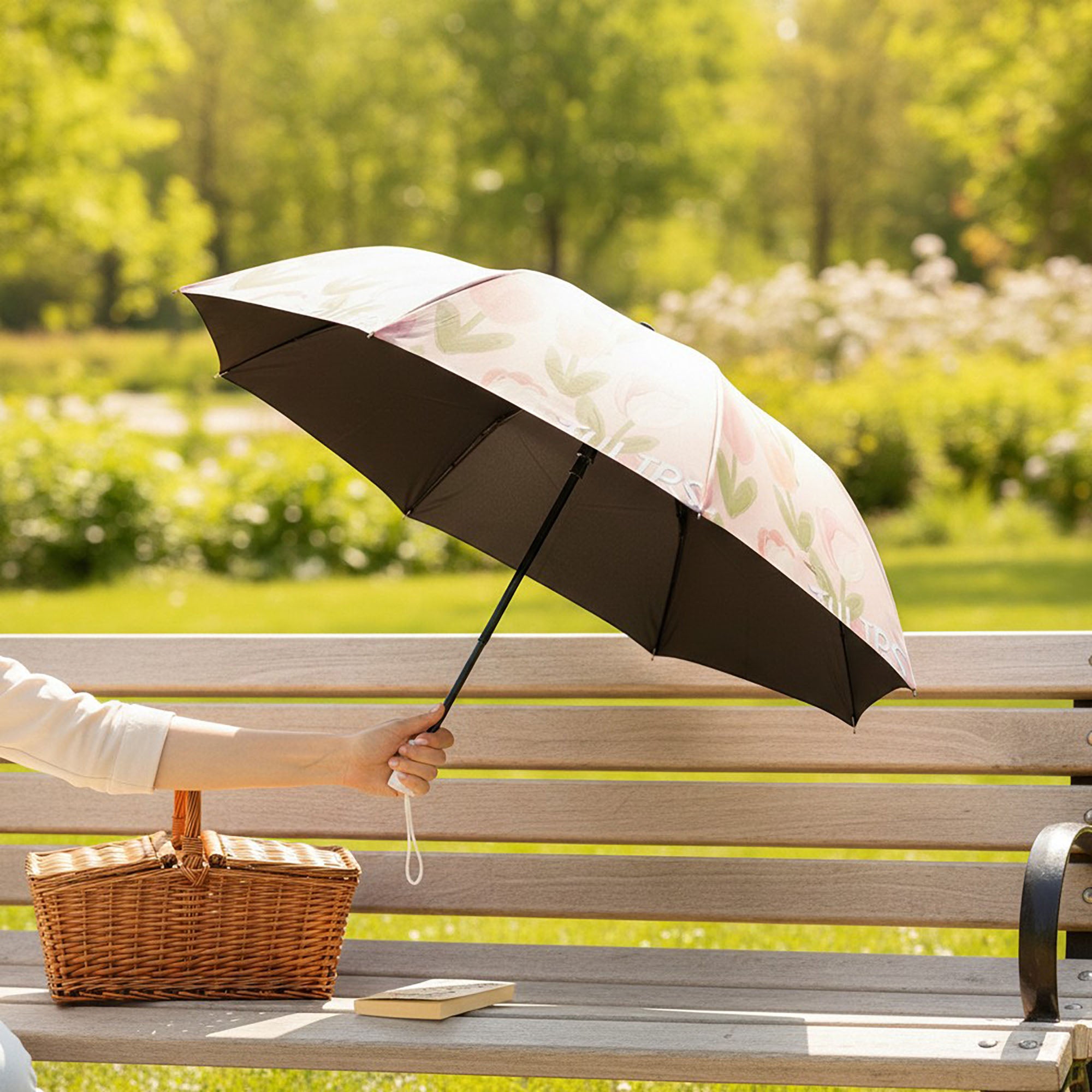 Anna-Kaci Tulip Floral Print Compact Foldable Umbrella