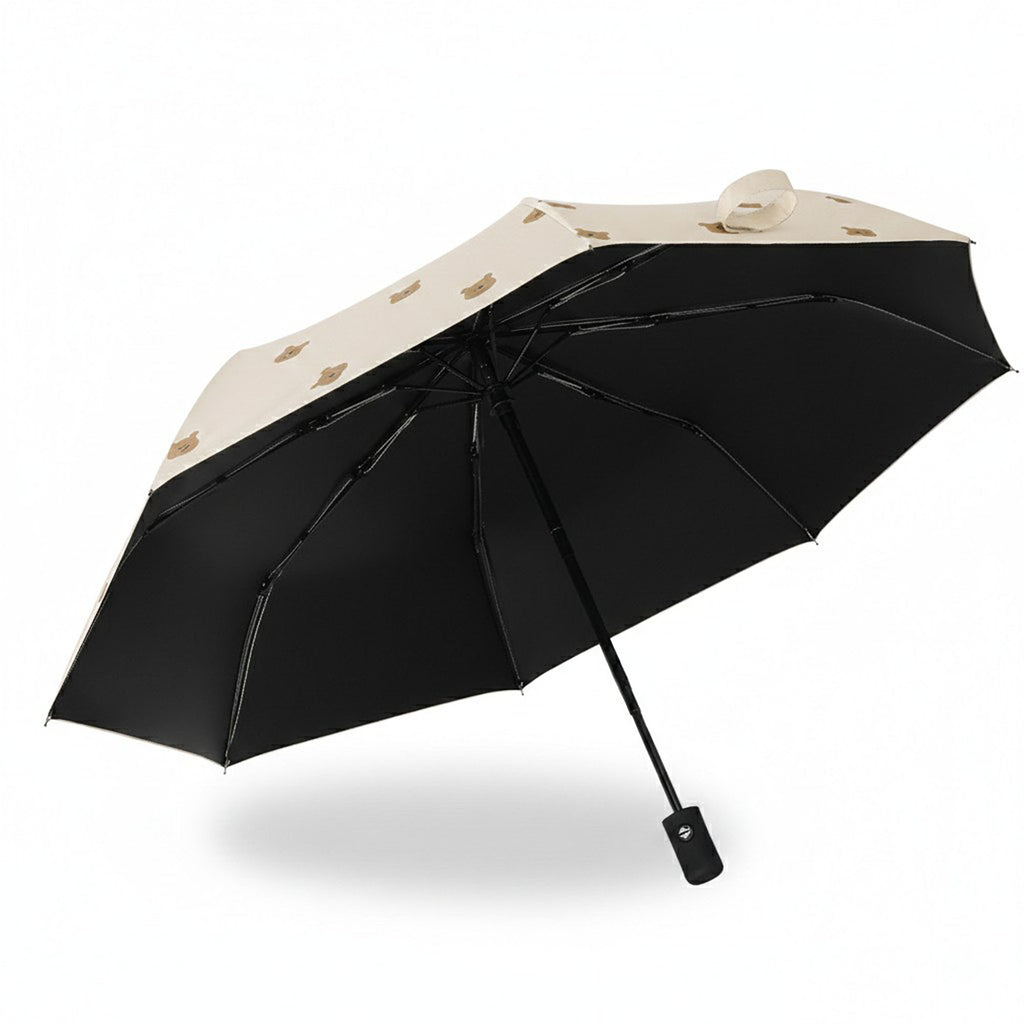 Anna-Kaci Teddy Bear Print Umbrella with Allover Mini Bear Pattern