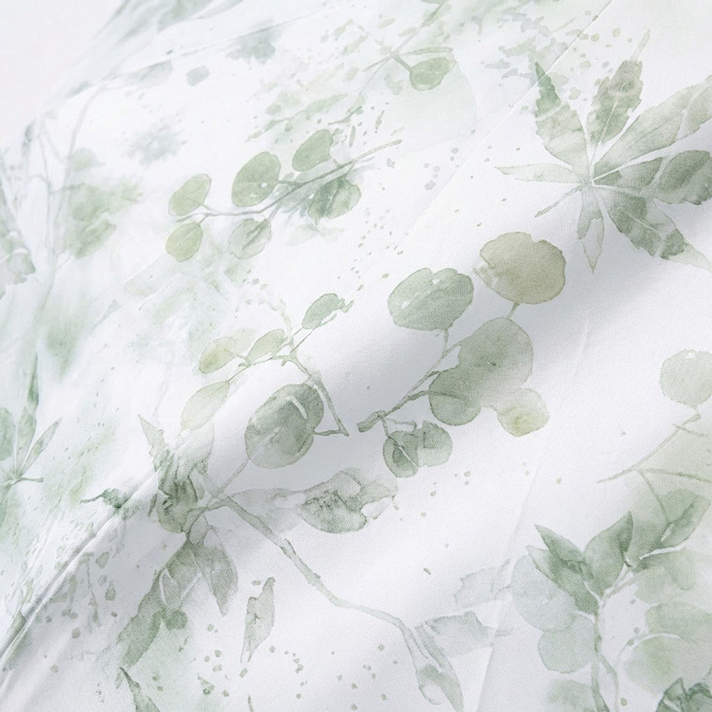 Anna-Kaci Botanical Leaf Print Compact Folding Umbrella with Automatic Open and Wind Resistant Frame