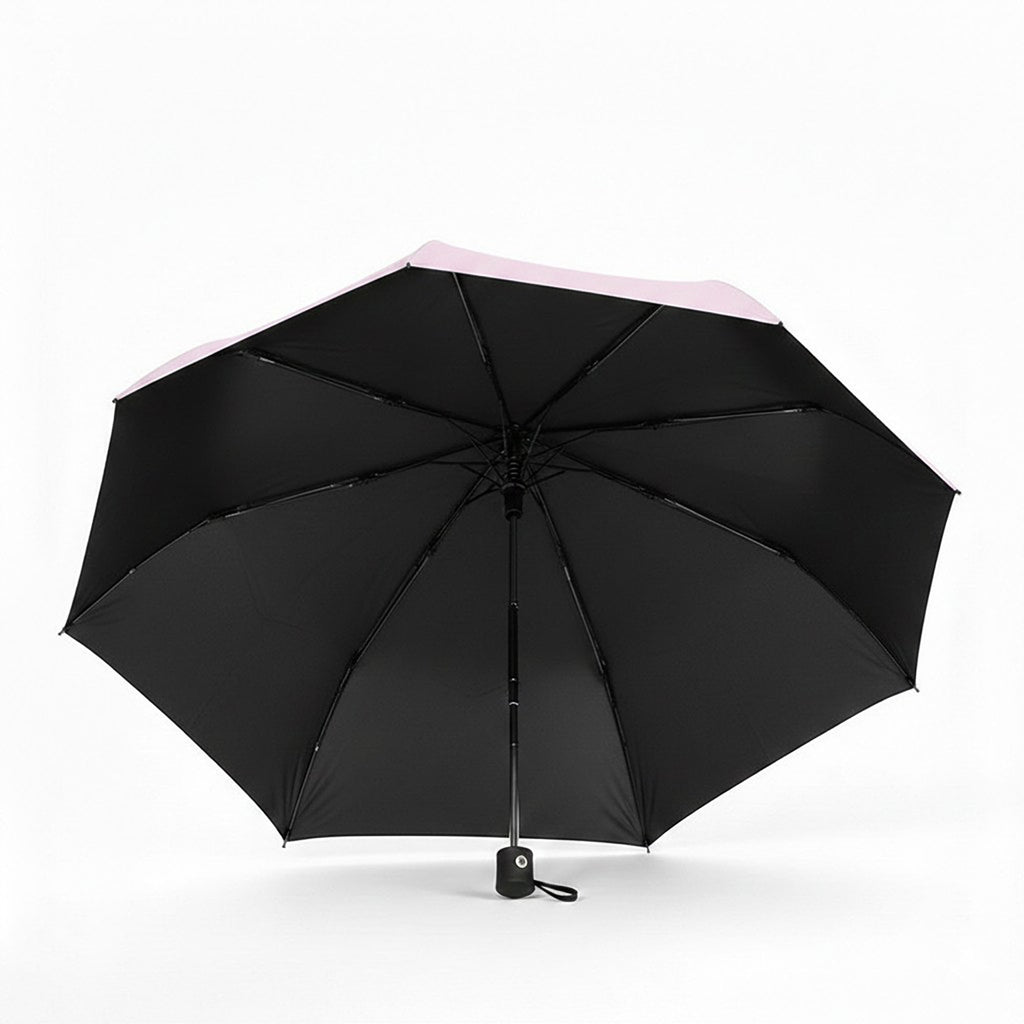 Anna-Kaci Peach Print Compact Folding Umbrella with Automatic Open and Wind Resistant Frame