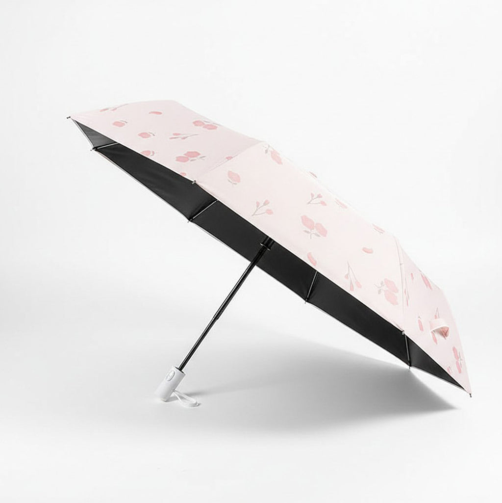 Anna-Kaci Petite Floral Print Compact Folding Umbrella with Automatic Open and Wind Resistant Frame