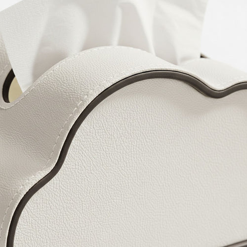Anna-Kaci Cloud Shape Tissue Box Cover with Faux Leather Finish