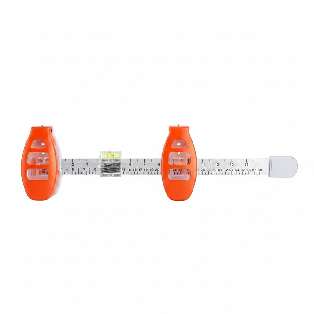 Anna-Kaci Wall Mount Measuring and Leveling Tool with Dual Position Markers and Built In Bubble Level