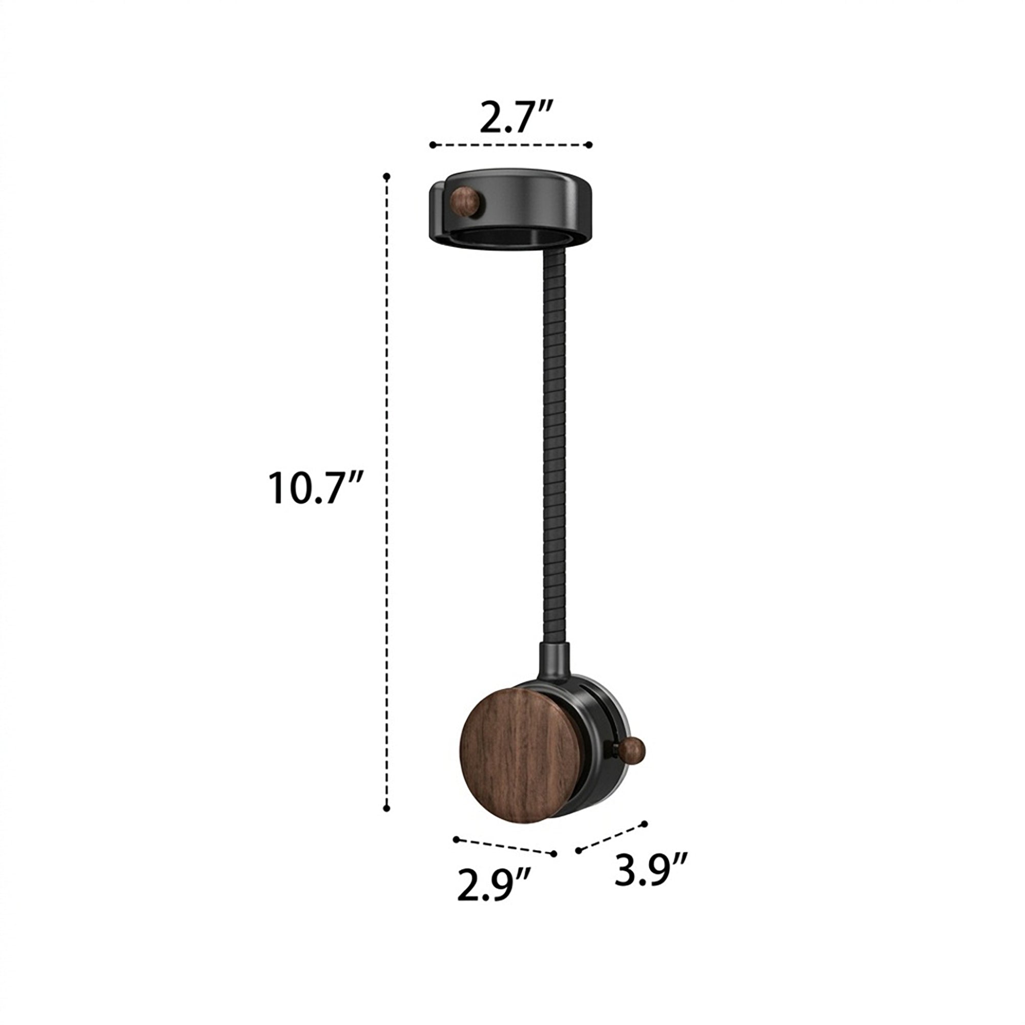 Anna-Kaci Adjustable Wall Mounted Hair Dryer Holder Flexible Arm 360 Degree Rotating Stand