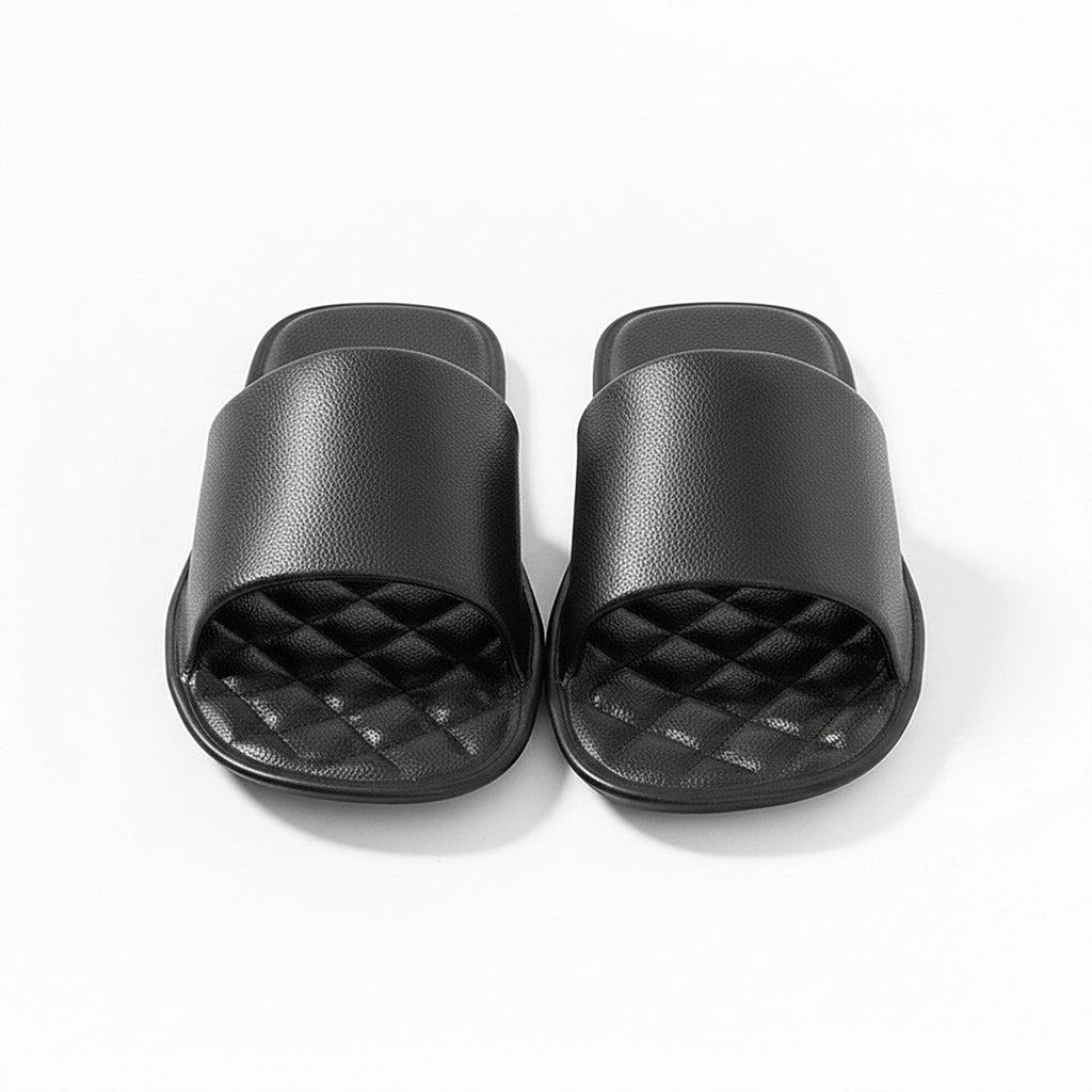 Anna-Kaci Women's Lightweight Slide Sandals with Textured Footbed