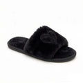 Anna-Kaci Women's Plush Heart Detail Slide Slippers with Cushioned Sole