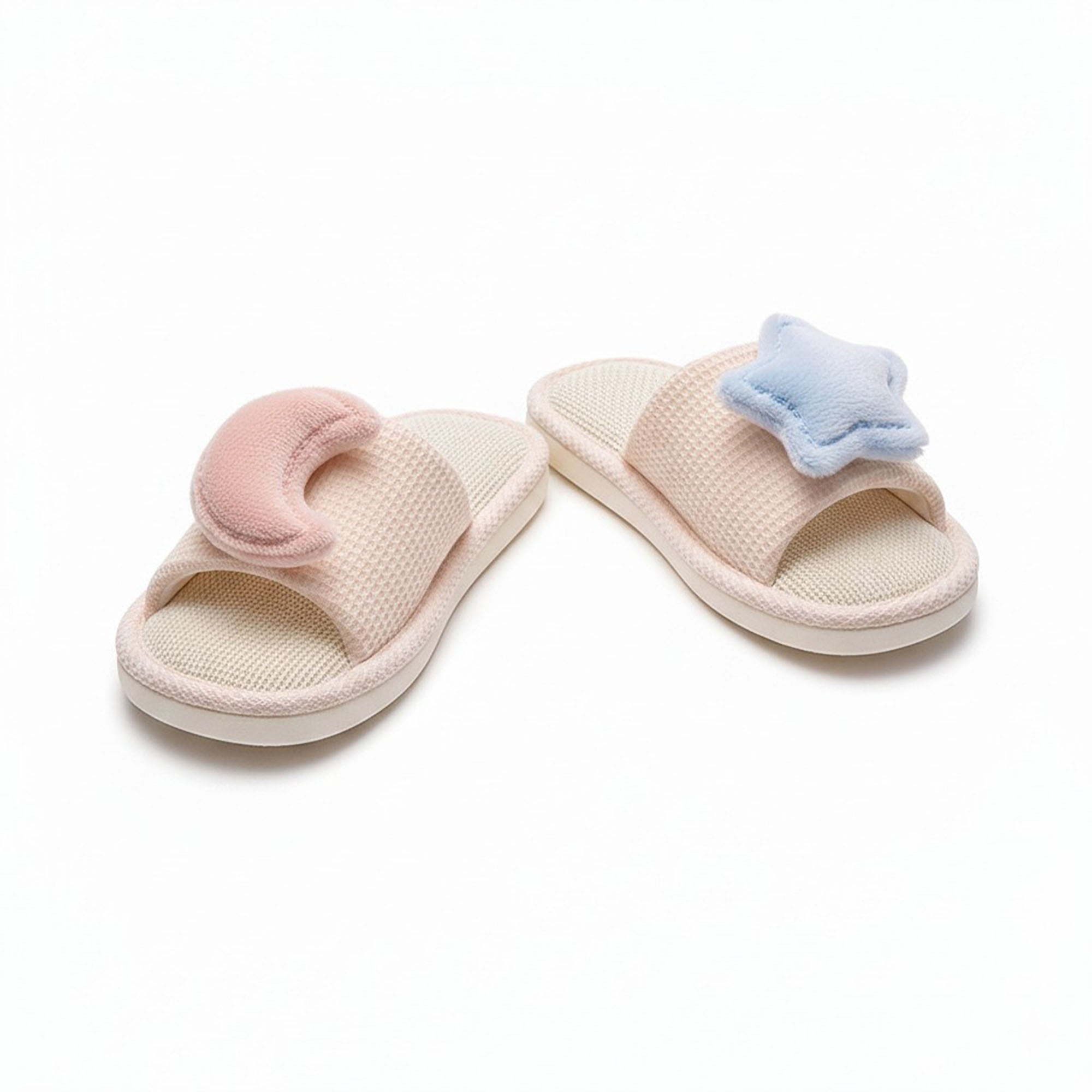 Anna-Kaci Women's Indoor Slide Slippers with Star and Moon Detail
