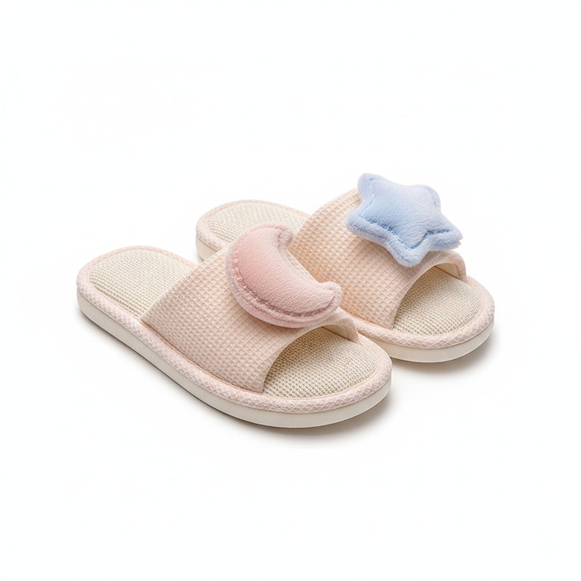 Anna-Kaci Women's Indoor Slide Slippers with Star and Moon Detail