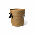 Anna-Kaci Round Storage Basket Decorative Rope Organizer with Bow Accent and Open Top Design