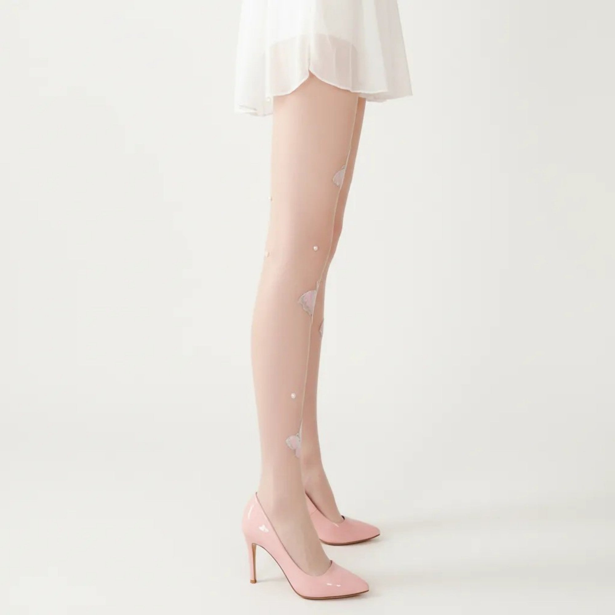 Anna-Kaci Women's Sheer Butterfly Applique Tights, Stretch Fit Lightweight Embellished Pantyhose Stockings