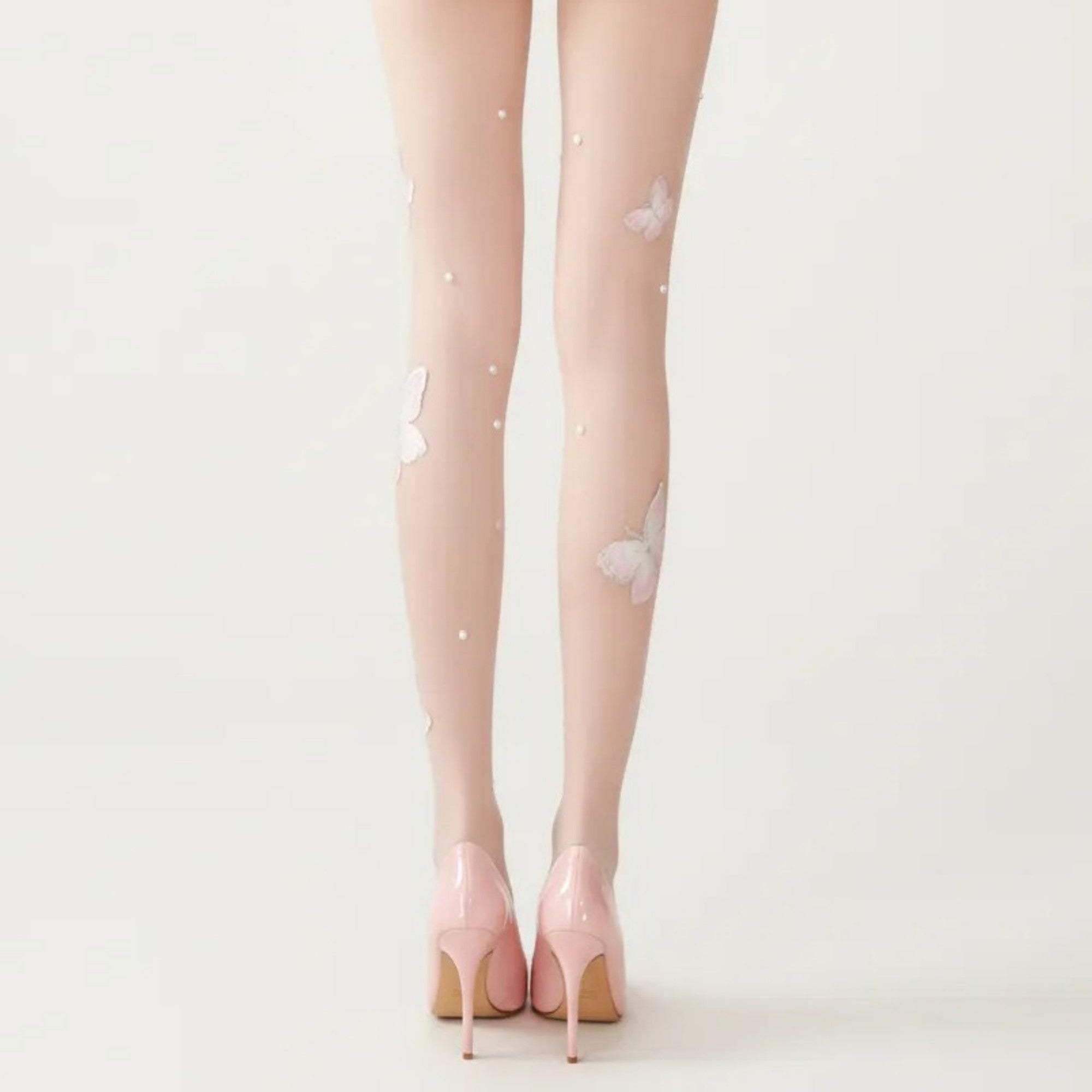 Anna-Kaci Women's Sheer Butterfly Applique Tights, Stretch Fit Lightweight Embellished Pantyhose Stockings