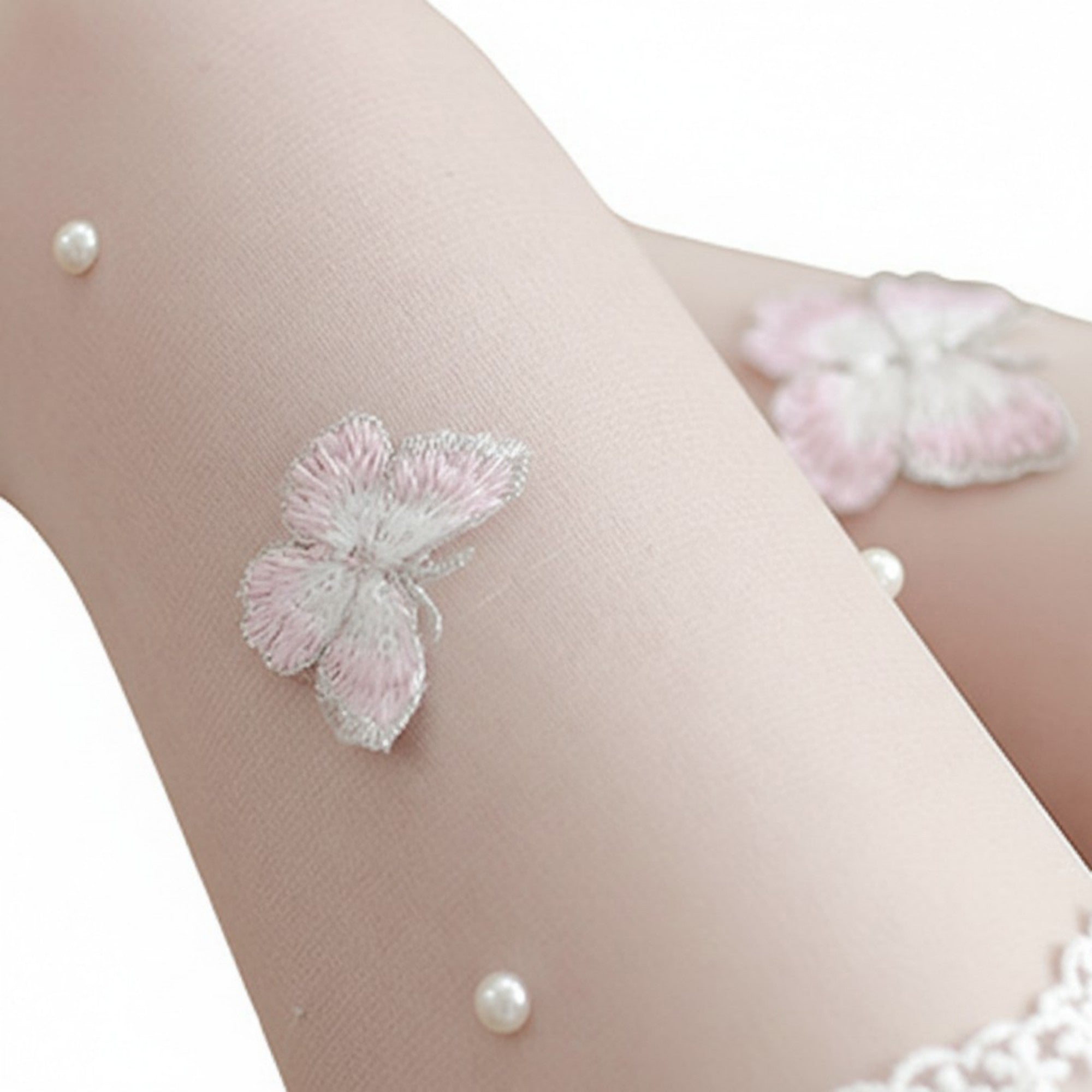 Anna-Kaci Women's Sheer Butterfly Applique Tights, Stretch Fit Lightweight Embellished Pantyhose Stockings