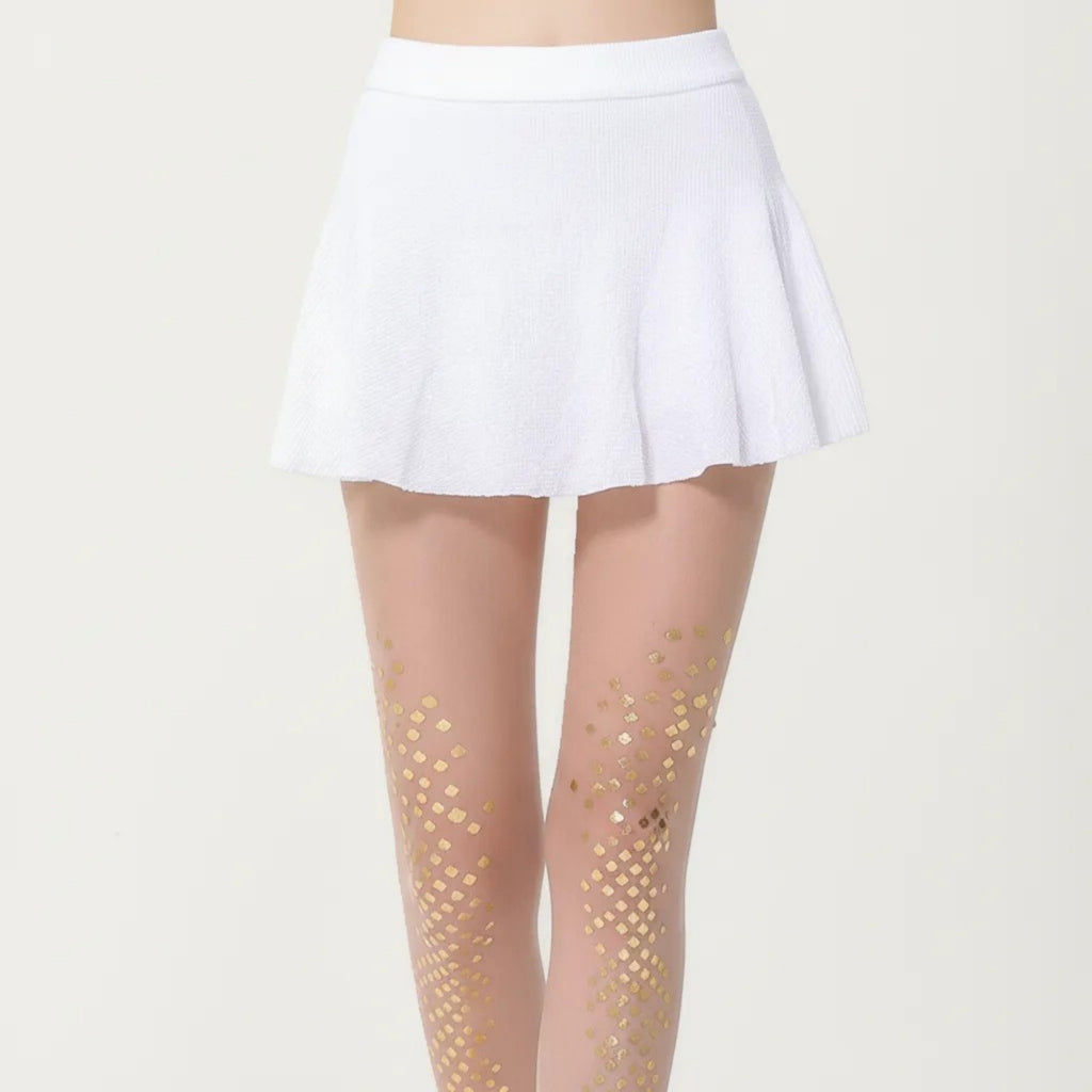 Anna-Kaci Women's Sheer Sequin Dot Tights with Stretch Fit, Lightweight Sparkle Pantyhose Stockings
