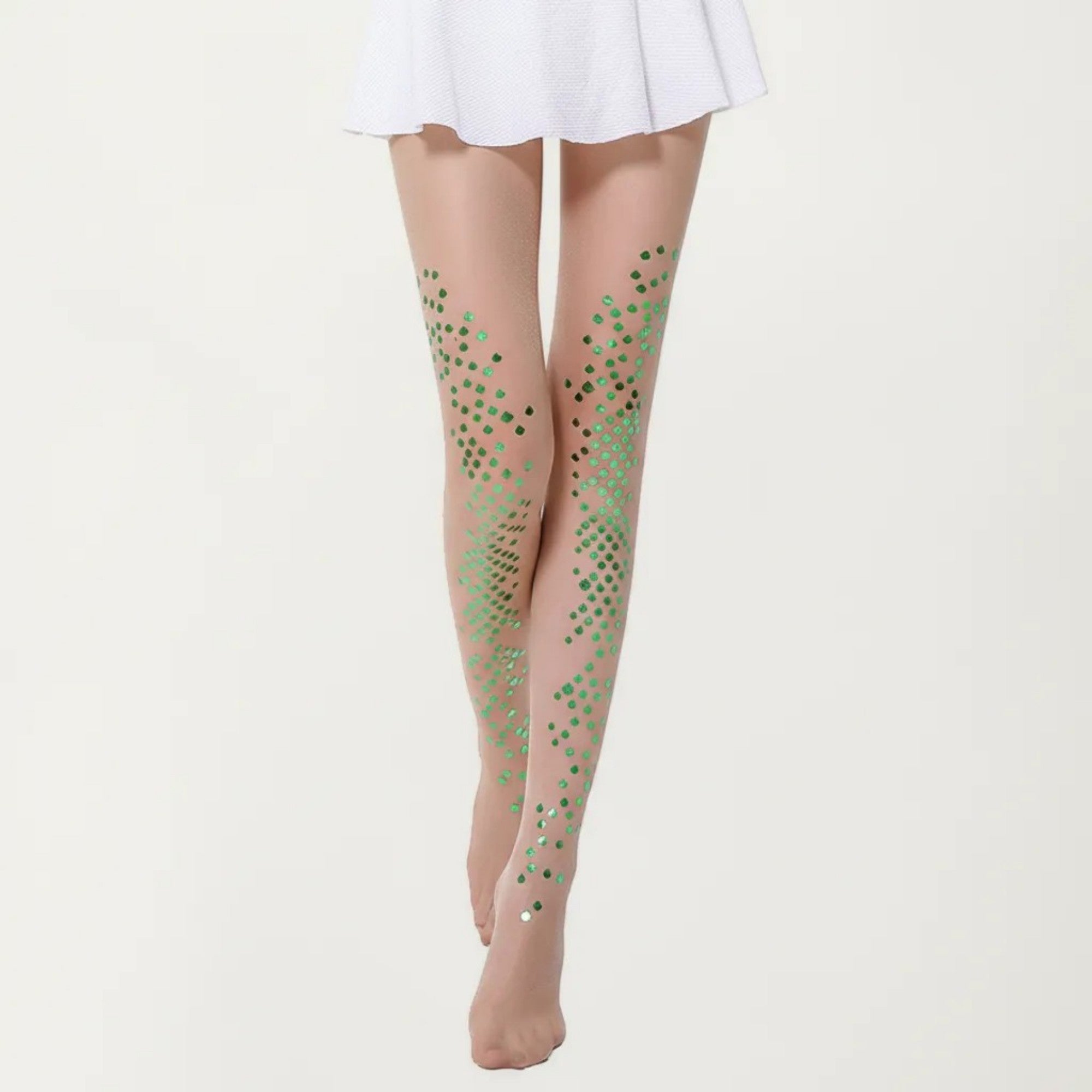 Anna-Kaci Women's Sheer Sequin Dot Tights with Stretch Fit, Lightweight Sparkle Pantyhose Stockings