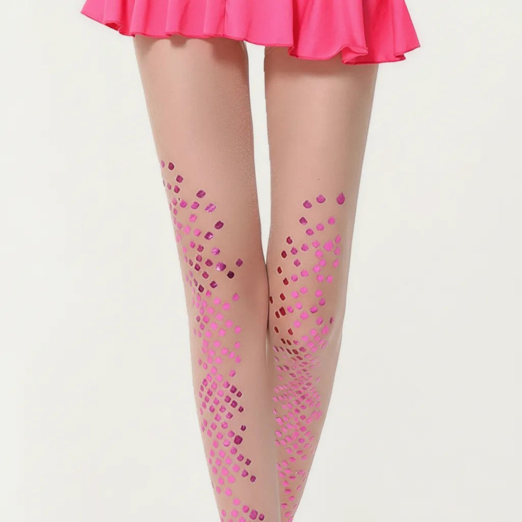 Anna-Kaci Women's Sheer Sequin Dot Tights with Stretch Fit, Lightweight Sparkle Pantyhose Stockings